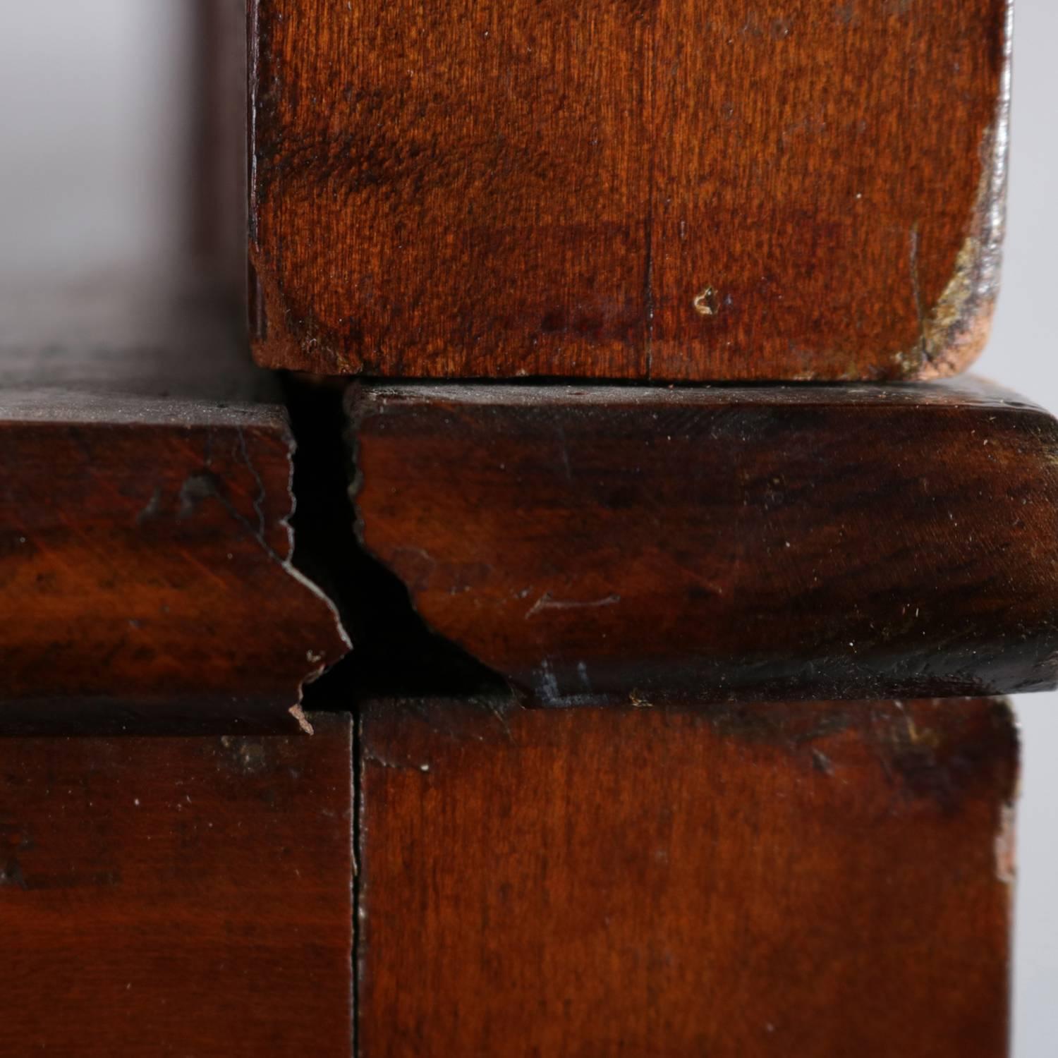 Antique American Empire Carved Cherry and Bird’s-Eye Maple Chest of Drawers 1