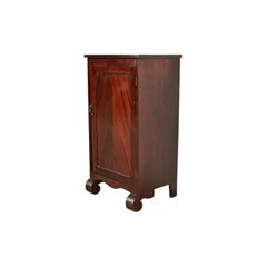 Antique American Empire Carved Mahogany Music Cabinet, Circa 1890s