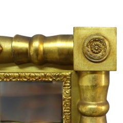 Antique American Empire Classical First Finish Gilt Wood Mirror C1840