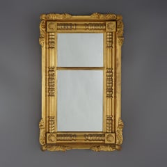Antique American Empire Classical First Finish Wall Mirror C1840
