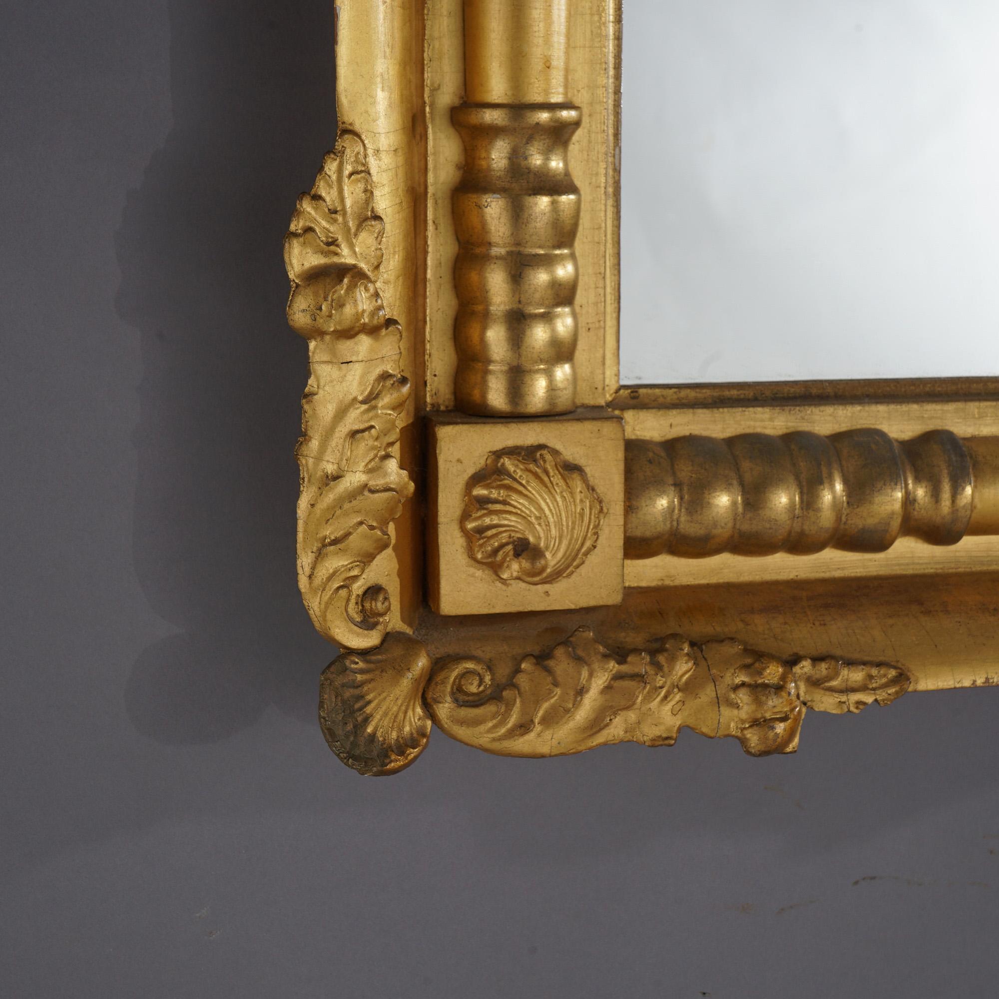 Antique Mirror americano impero classico prima finitura C1840 In condizioni buone in vendita a Big Flats, NY