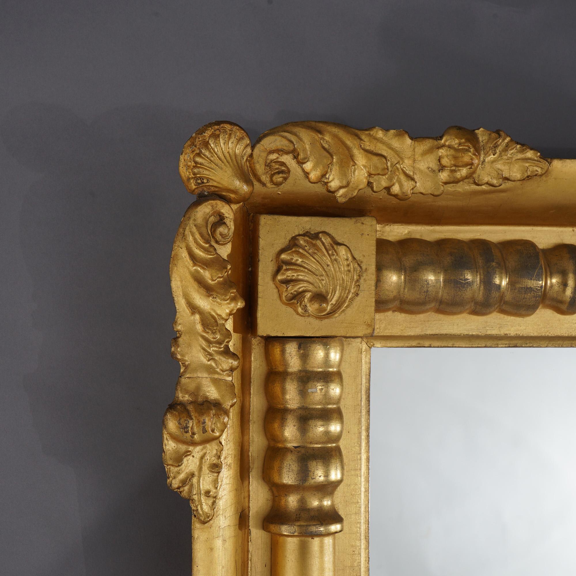 XIX secolo Antique Mirror americano impero classico prima finitura C1840 in vendita