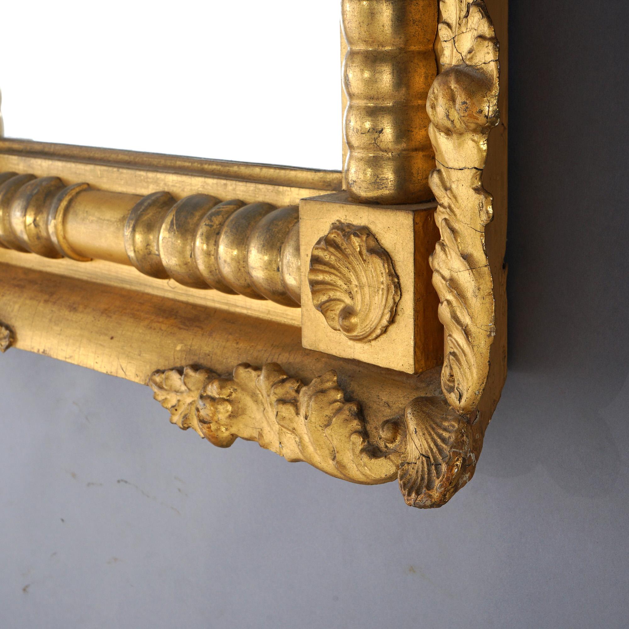 Specchio Antique Mirror americano impero classico prima finitura C1840 in vendita