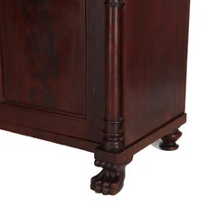 Antique American Empire Classical Flame Mahogany Butler’s Desk c1840