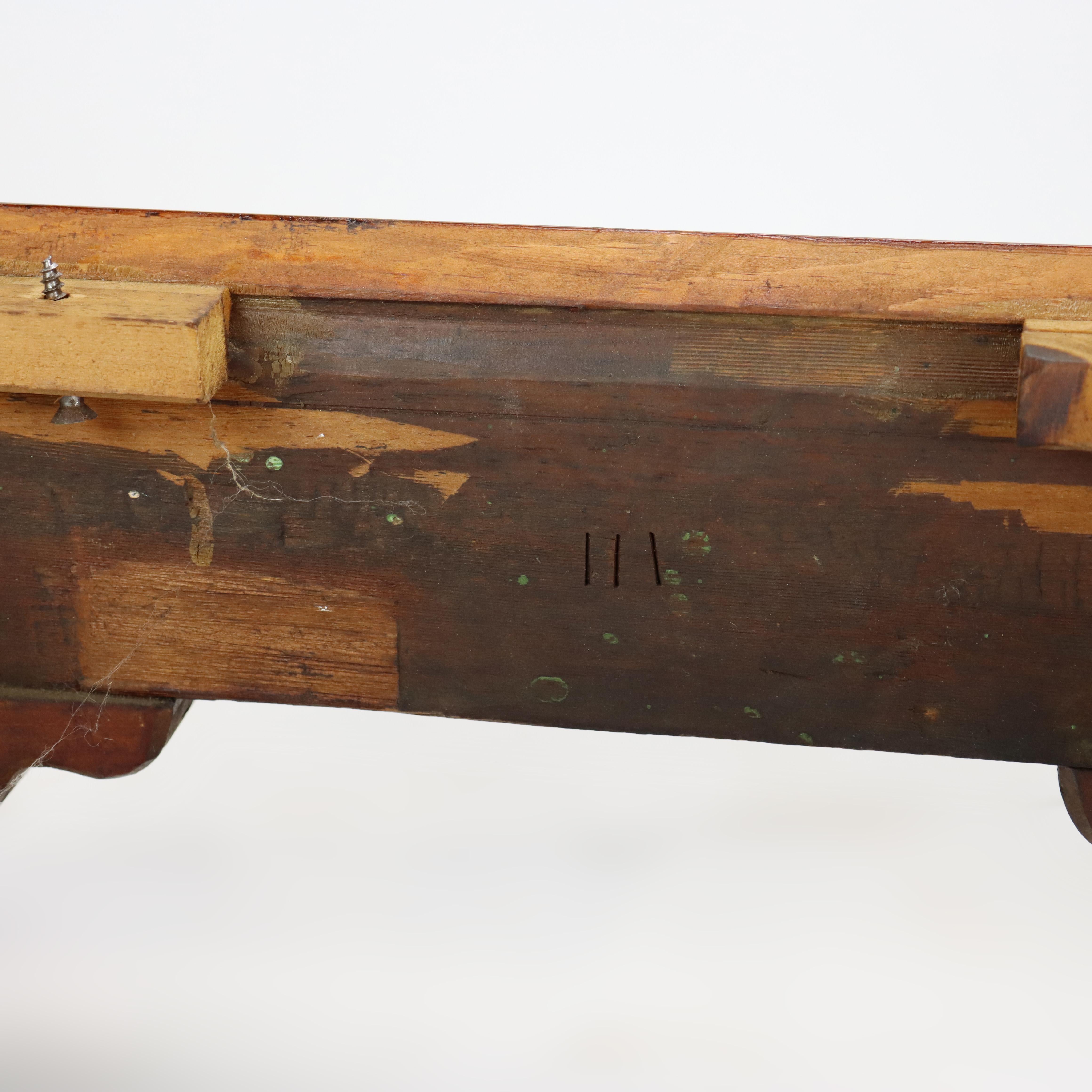 Antique American Empire Classical Flame Mahogany Footstool C1840 For Sale 7