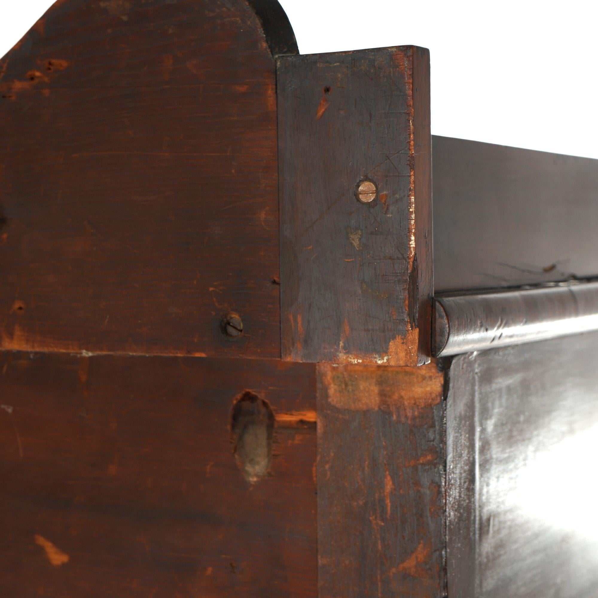 Antique American Empire Classical Greco Flame Mahogany Sideboard Circa 1860 14