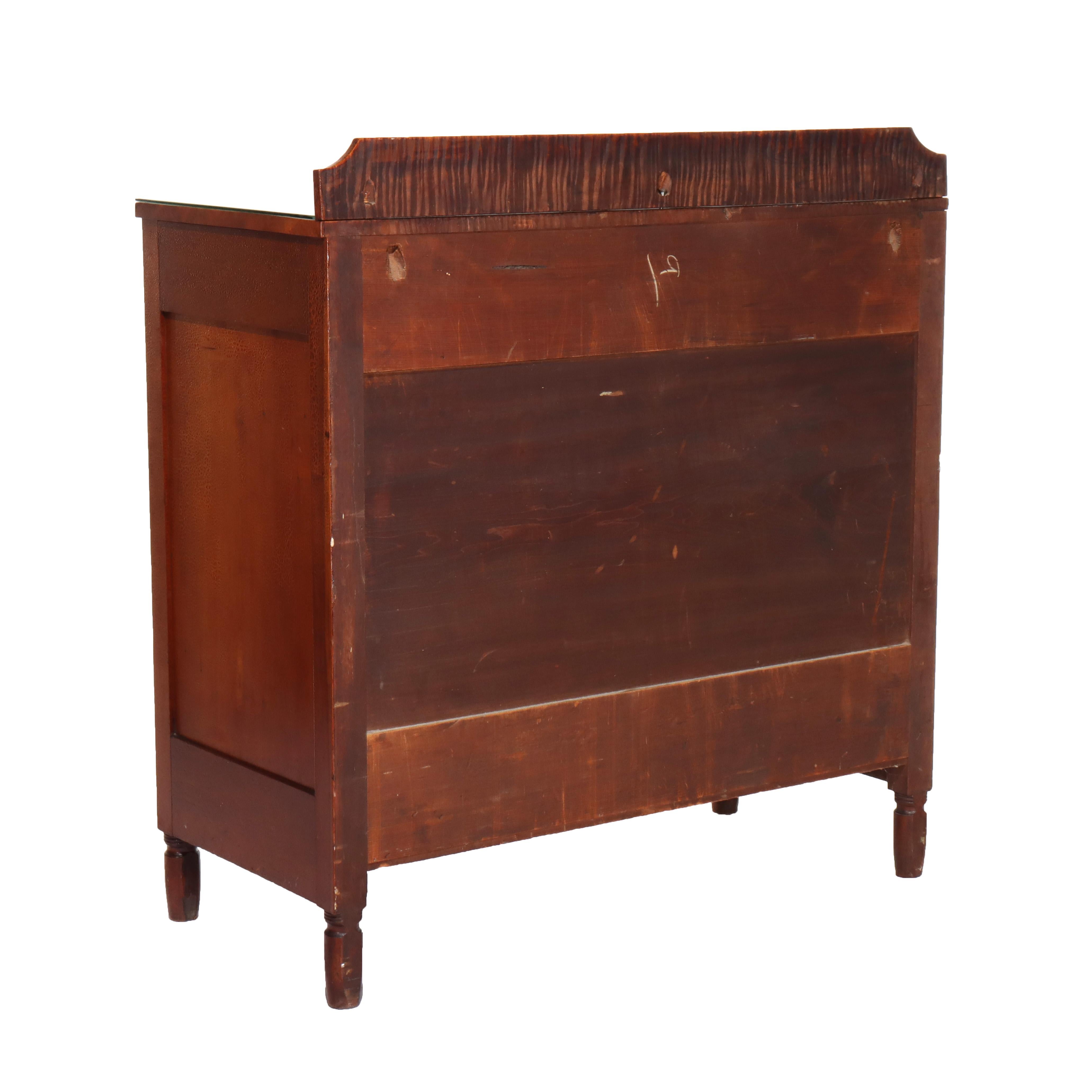 Antiquité - Coffre à quatre tiroirs en érable tigré et cerisier de l'Empire Antique Classic C1840 en vente 6