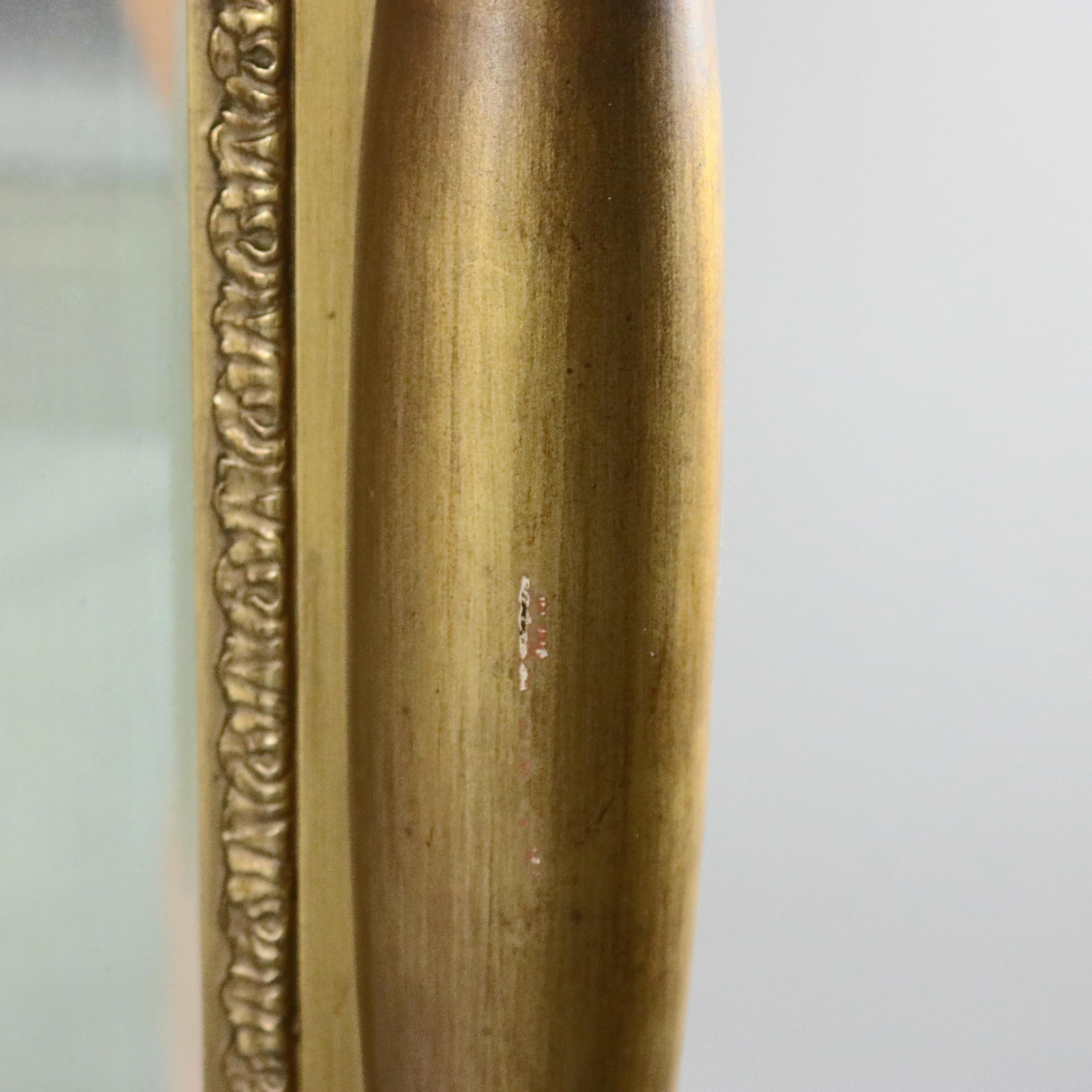 Antique Mirror americano in legno dorato con colonne e rosette, XIX secolo in vendita 1