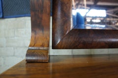 Antique American Empire Crotch Walnut Vanity Dresser Mirrored Chest of Drawers