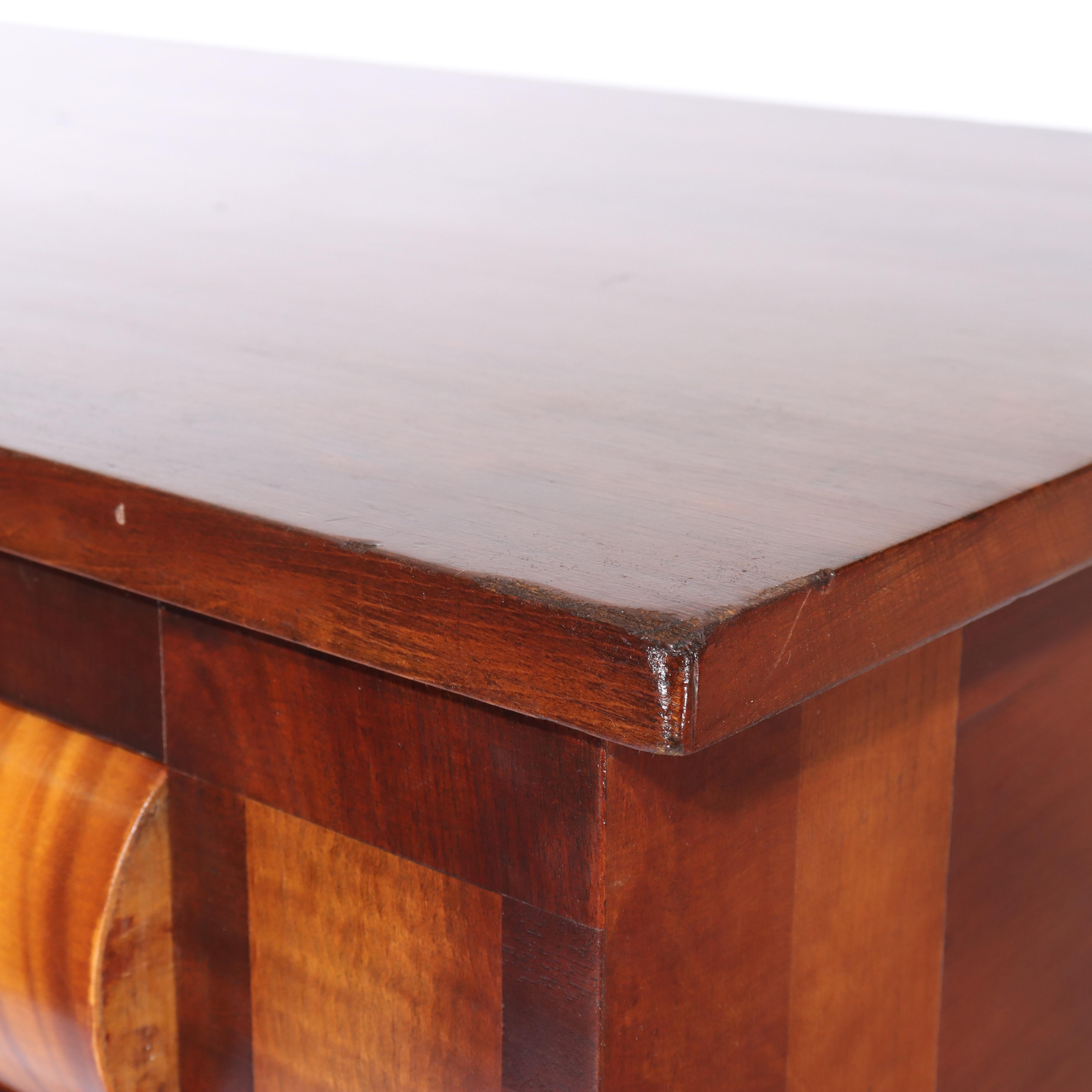 Antique American Empire Ebonized Cherry & Tiger Maple 6 Drawer Chest c1840 For Sale 5