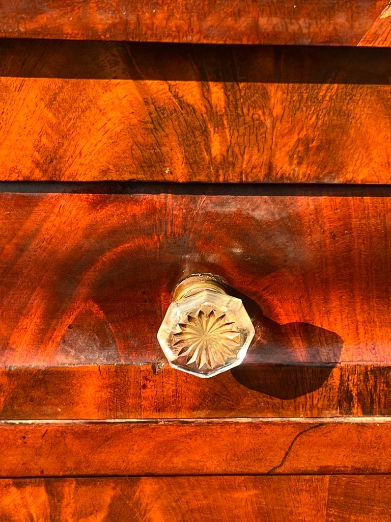 Antique American Empire Flame Mahogany Diminutive Cupboard For Sale 3