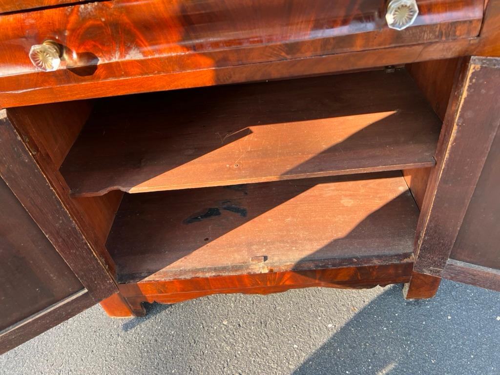 Antique American Empire Flame Mahogany Diminutive Cupboard For Sale 5