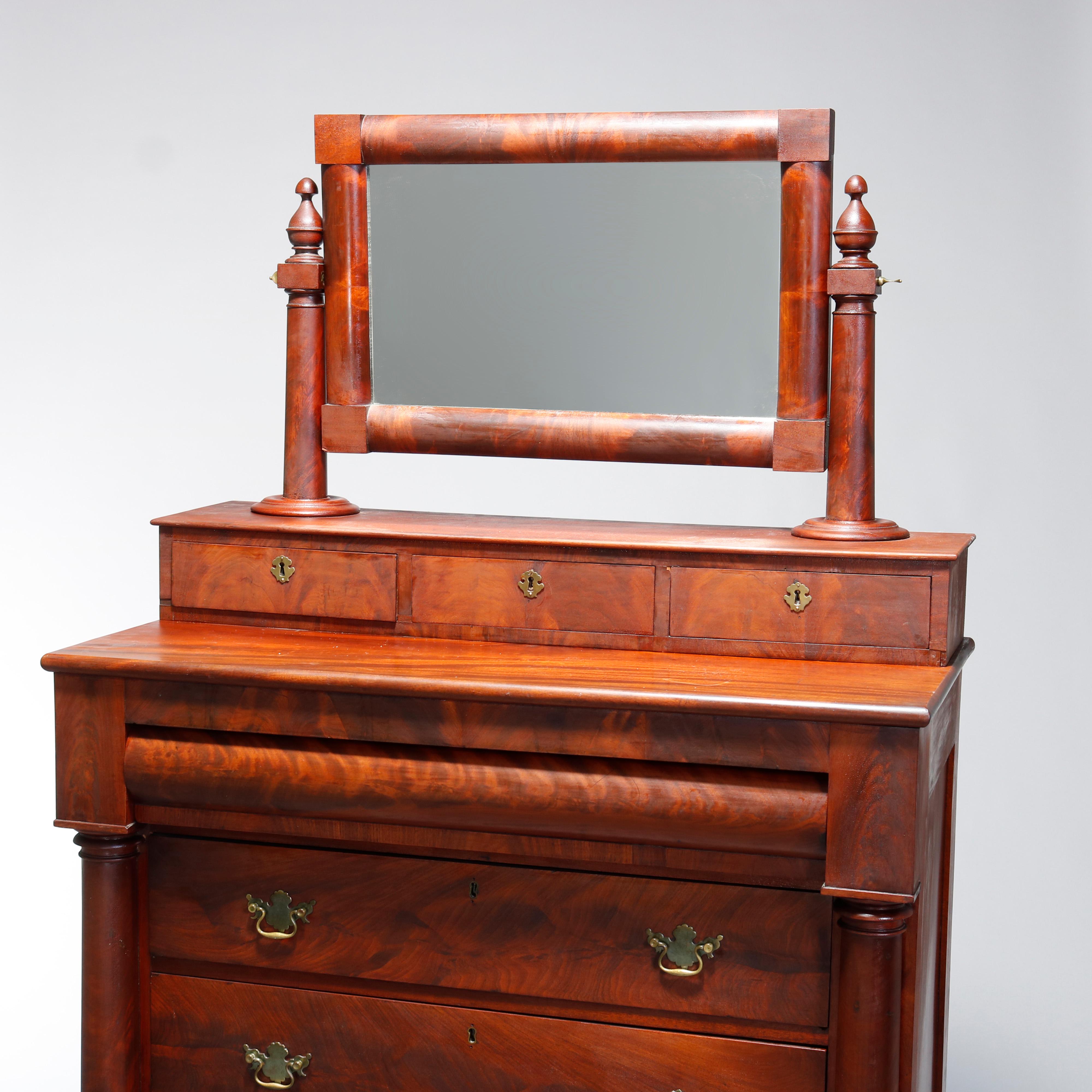 antique mahogany dresser with mirror