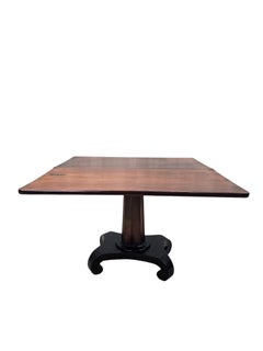Antique American Empire Flame Mahogany Flip-Top Game Table