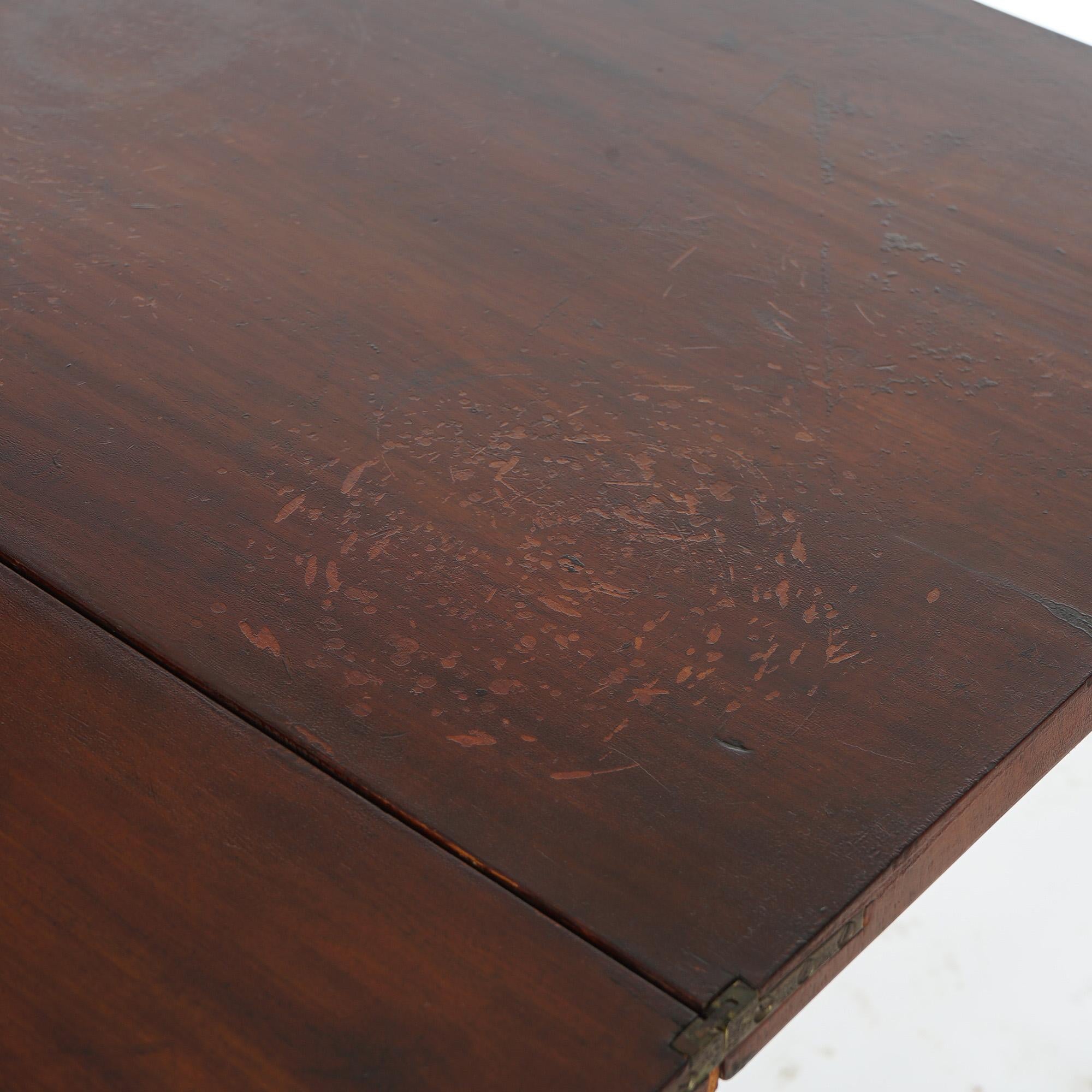 Antique American Empire Flame Mahogany Game Table C1840 6
