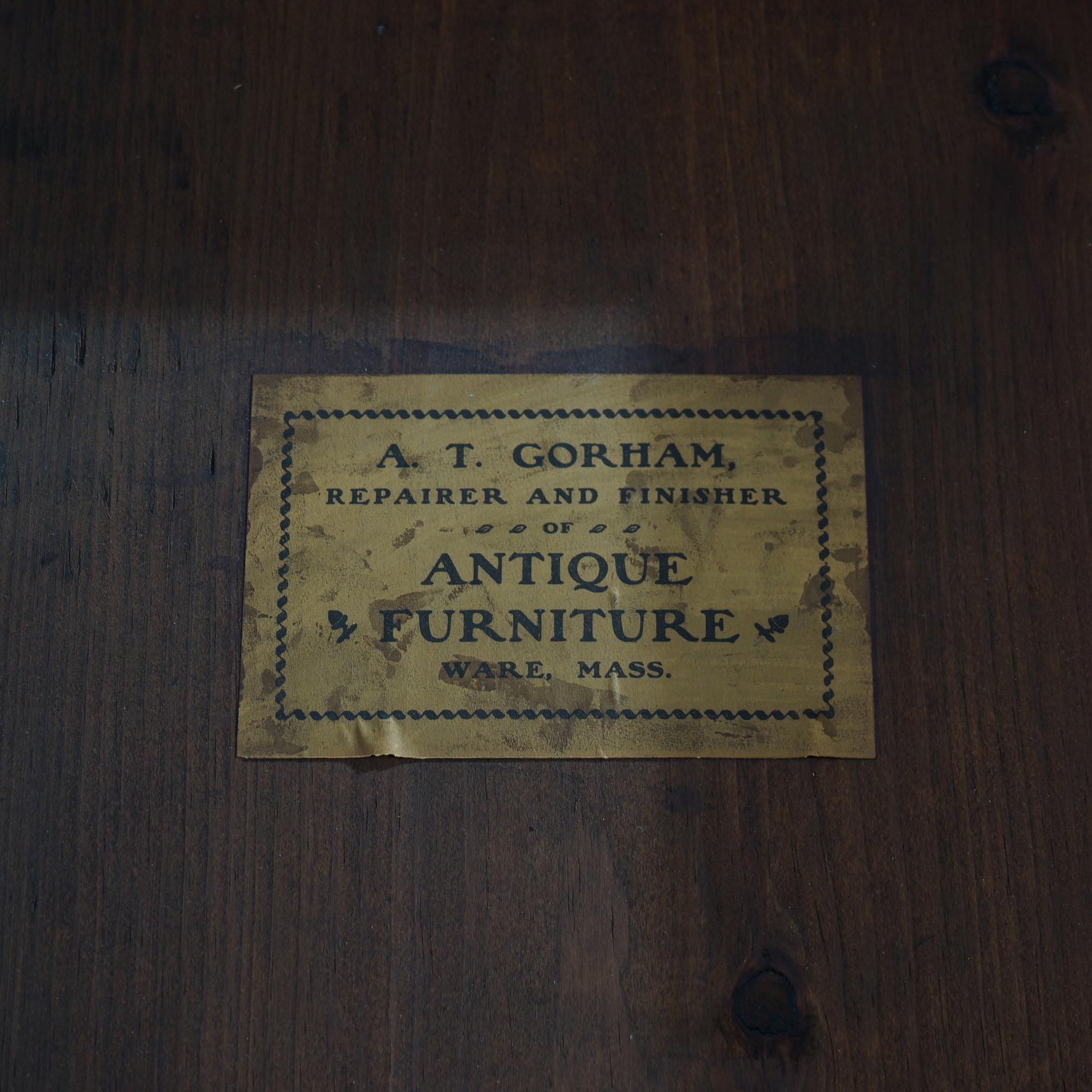Antique American Empire Flame Mahogany Game Table C1840 3