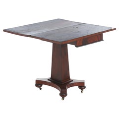 Antique American Empire Flame Mahogany Game Table C1840