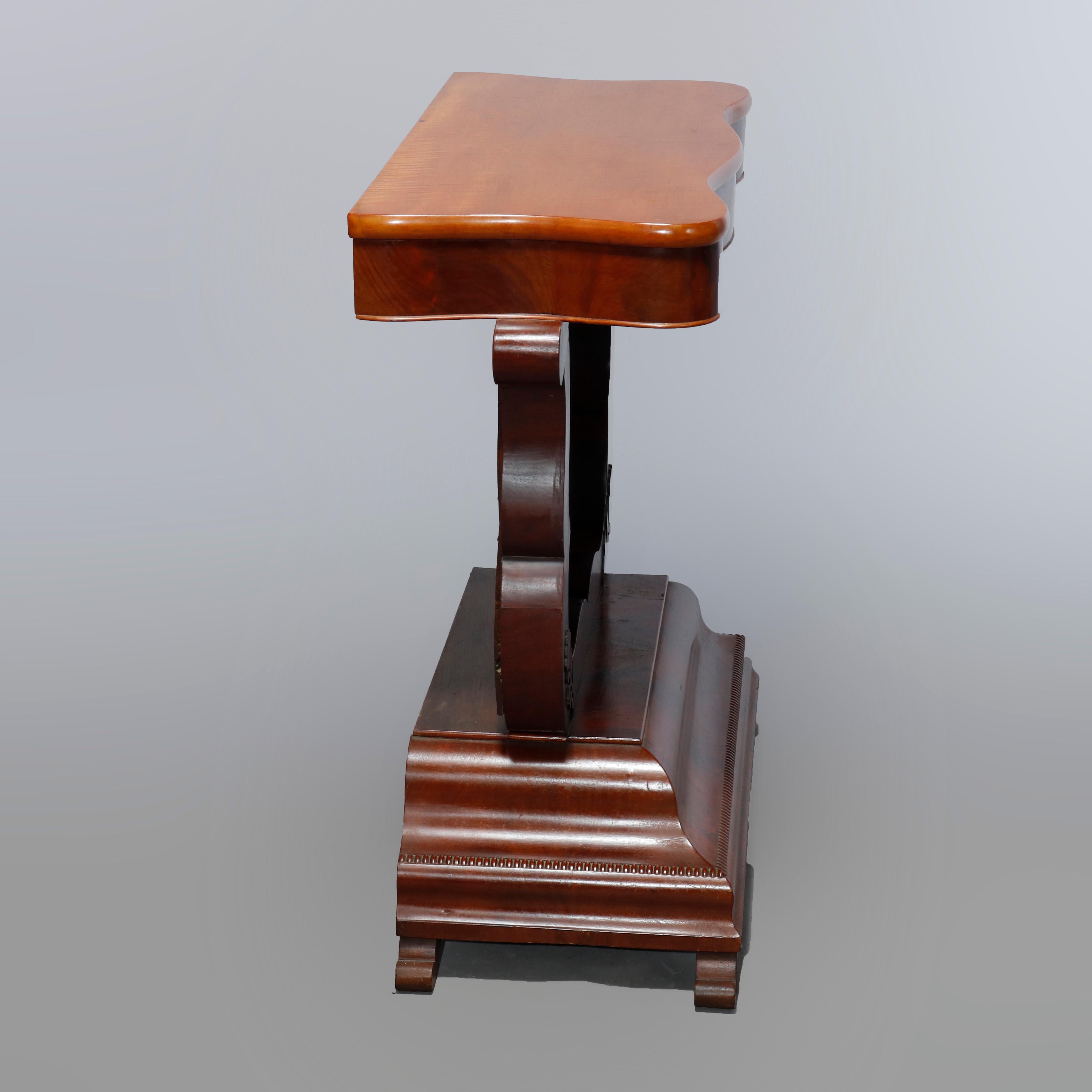 Antique American Empire Flame Mahogany Meeks School Pier Table, Circa 1840 10