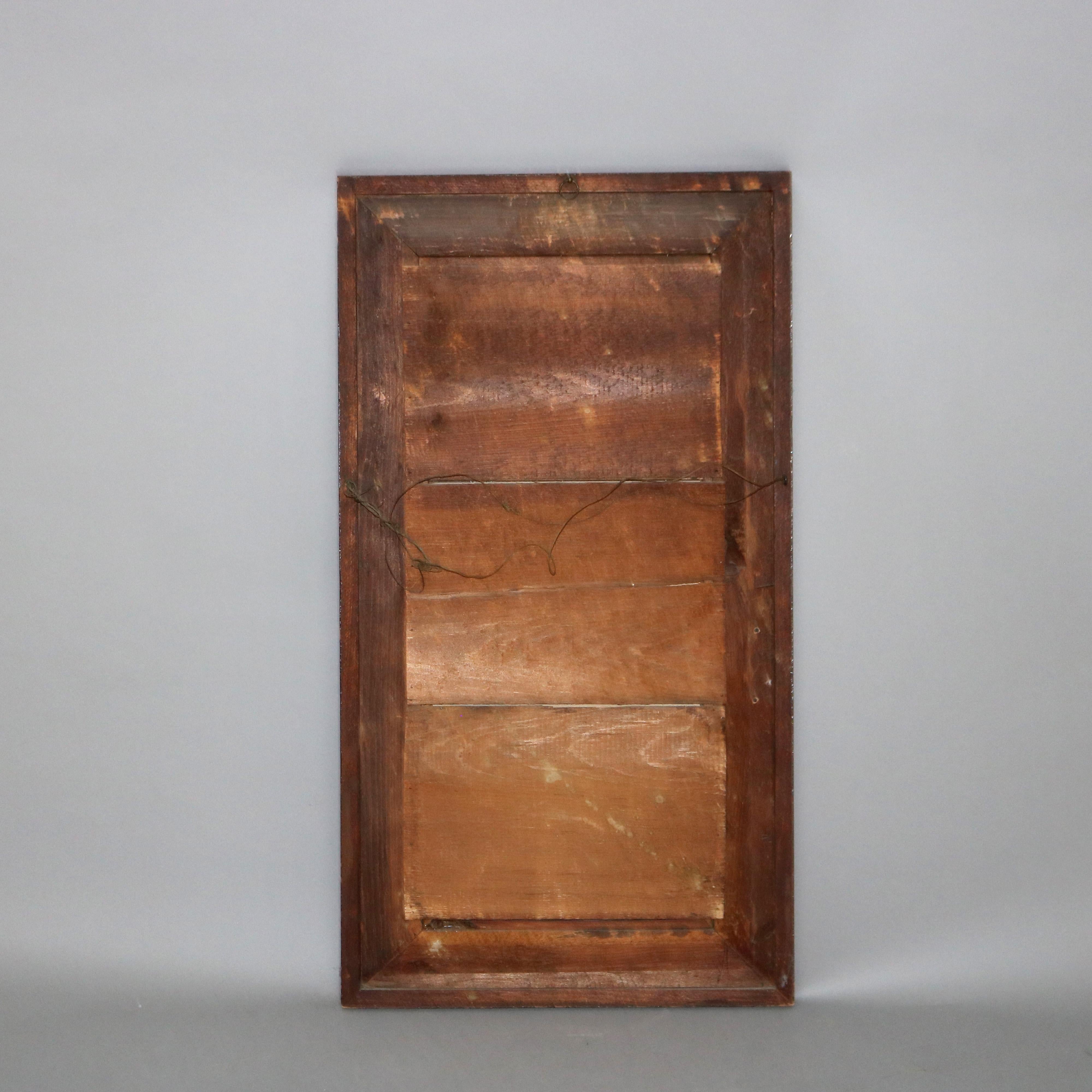 XIX secolo Antico specchio da parete Ogee in mogano a fiamma impero americano C1840 in vendita