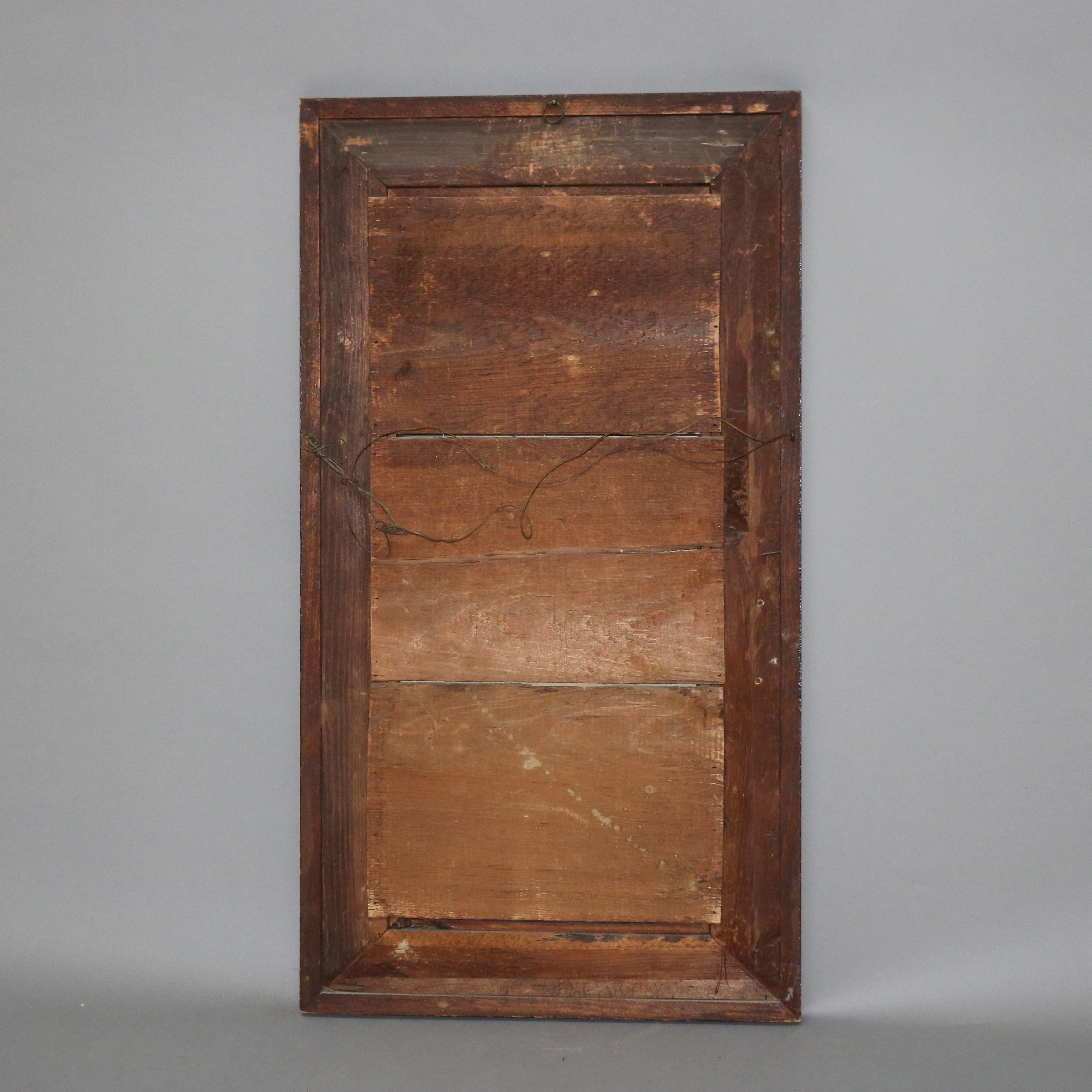 Specchio Antico specchio da parete Ogee in mogano a fiamma impero americano C1840 in vendita