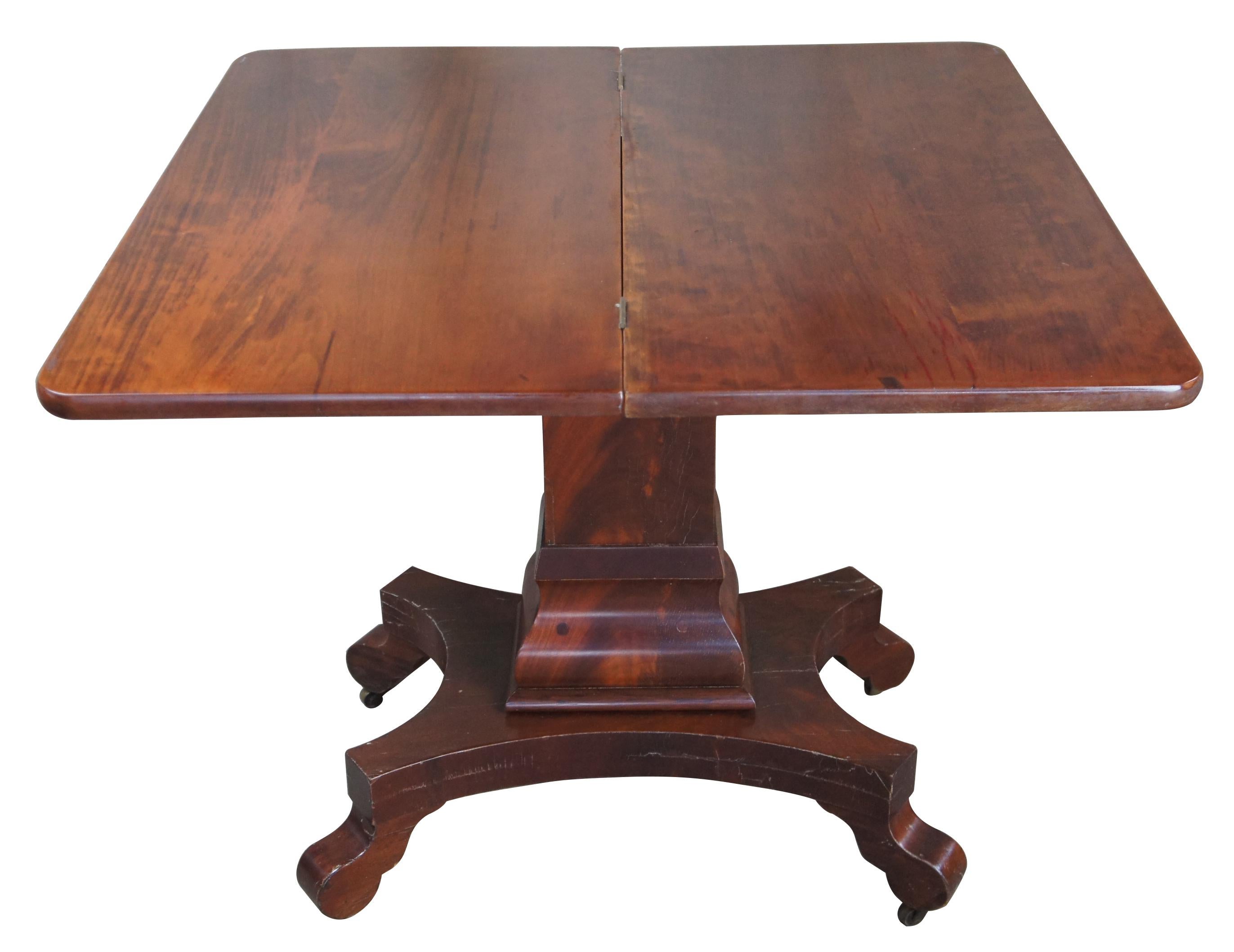 antique card table swivel top