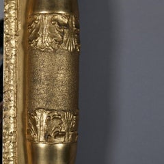 Antique American Empire Giltwood Trumeau Double Mirror, circa 1900