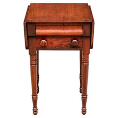 Antique American Empire Mahogany Drop Leaf Stand