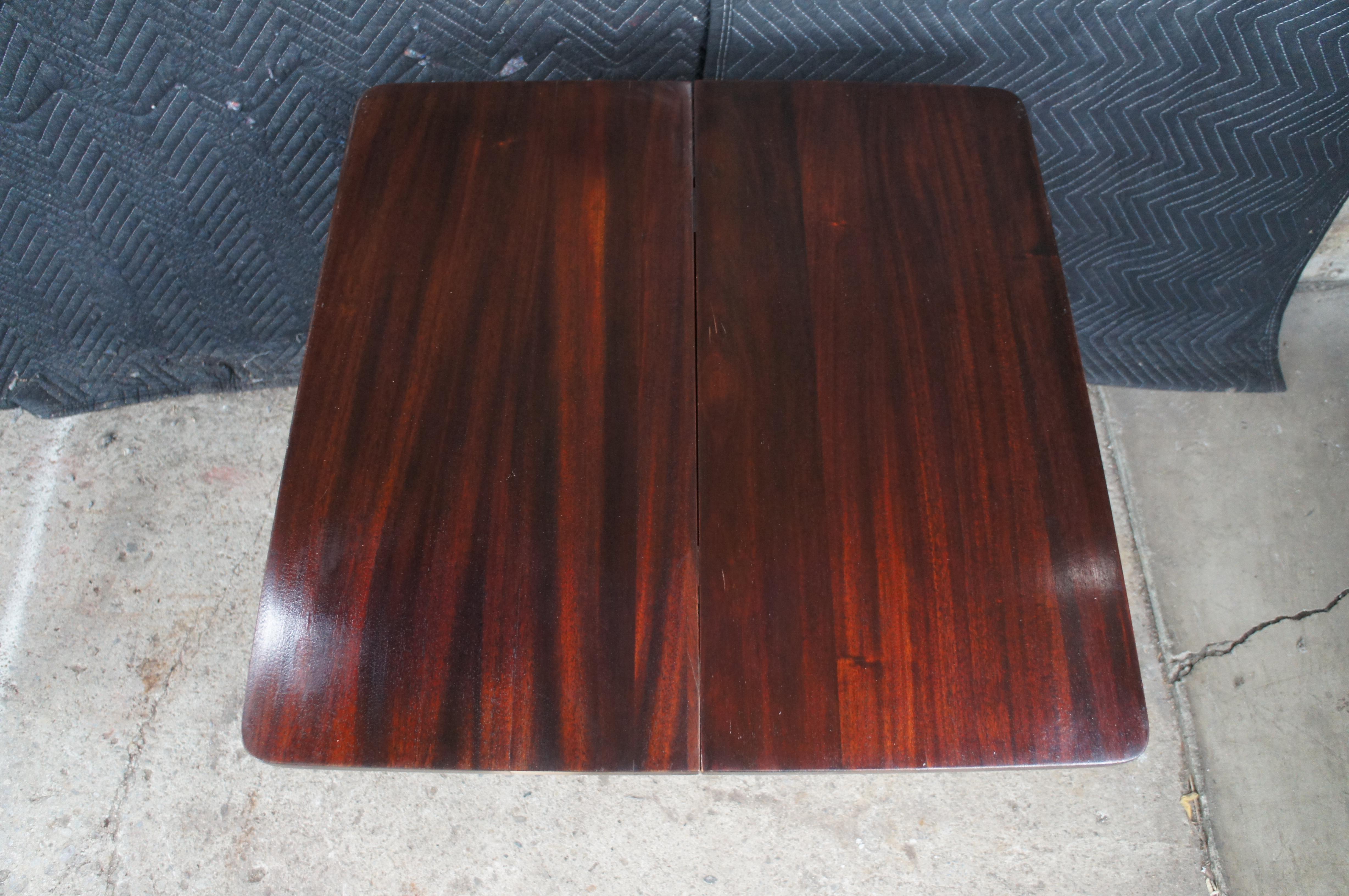 Ancienne table de jeu Empire américaine en acajou Console de cartes Parlor Tea Tab en vente 3