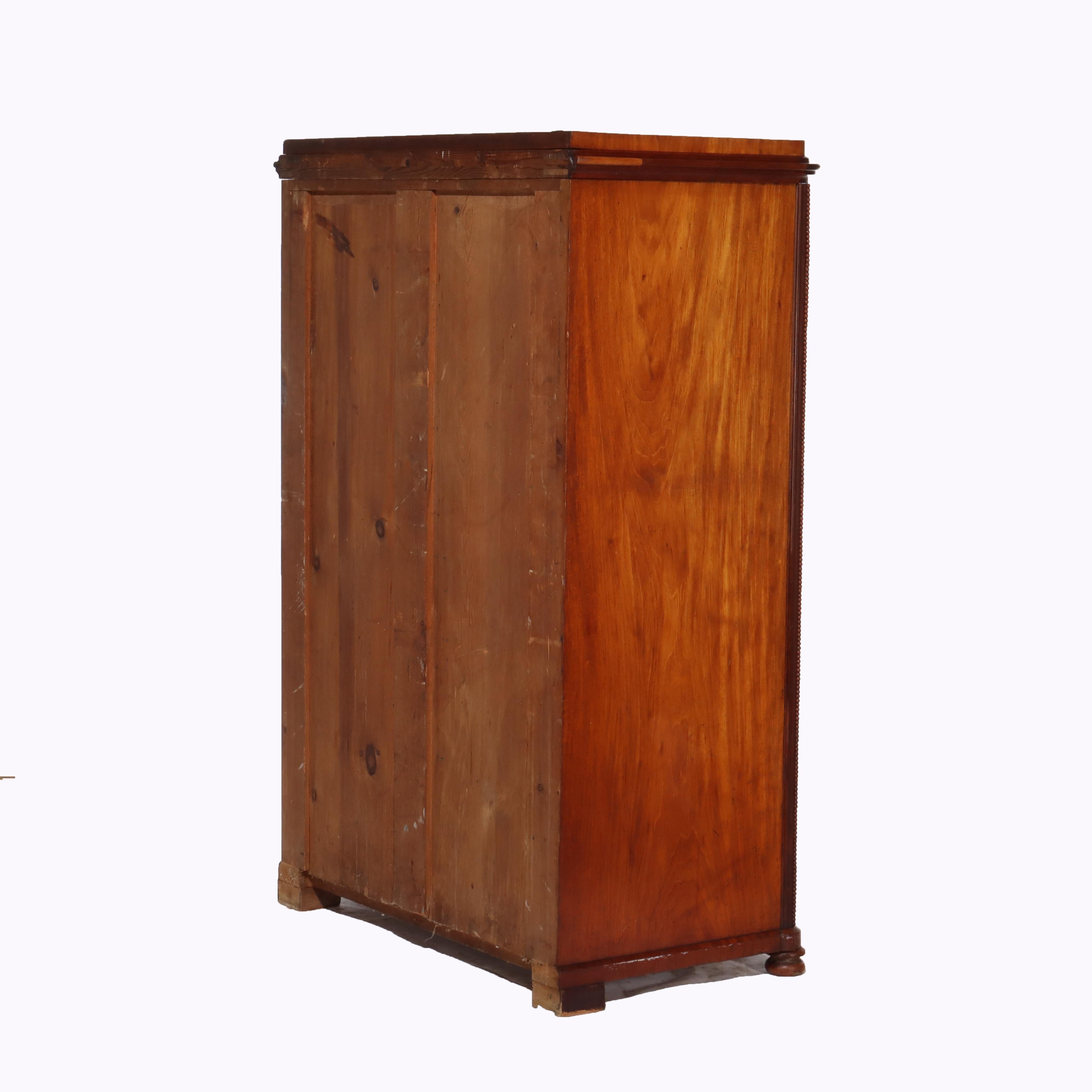 Ancien bureau Empire néoclassique en acajou à abattant C1840 en vente 11