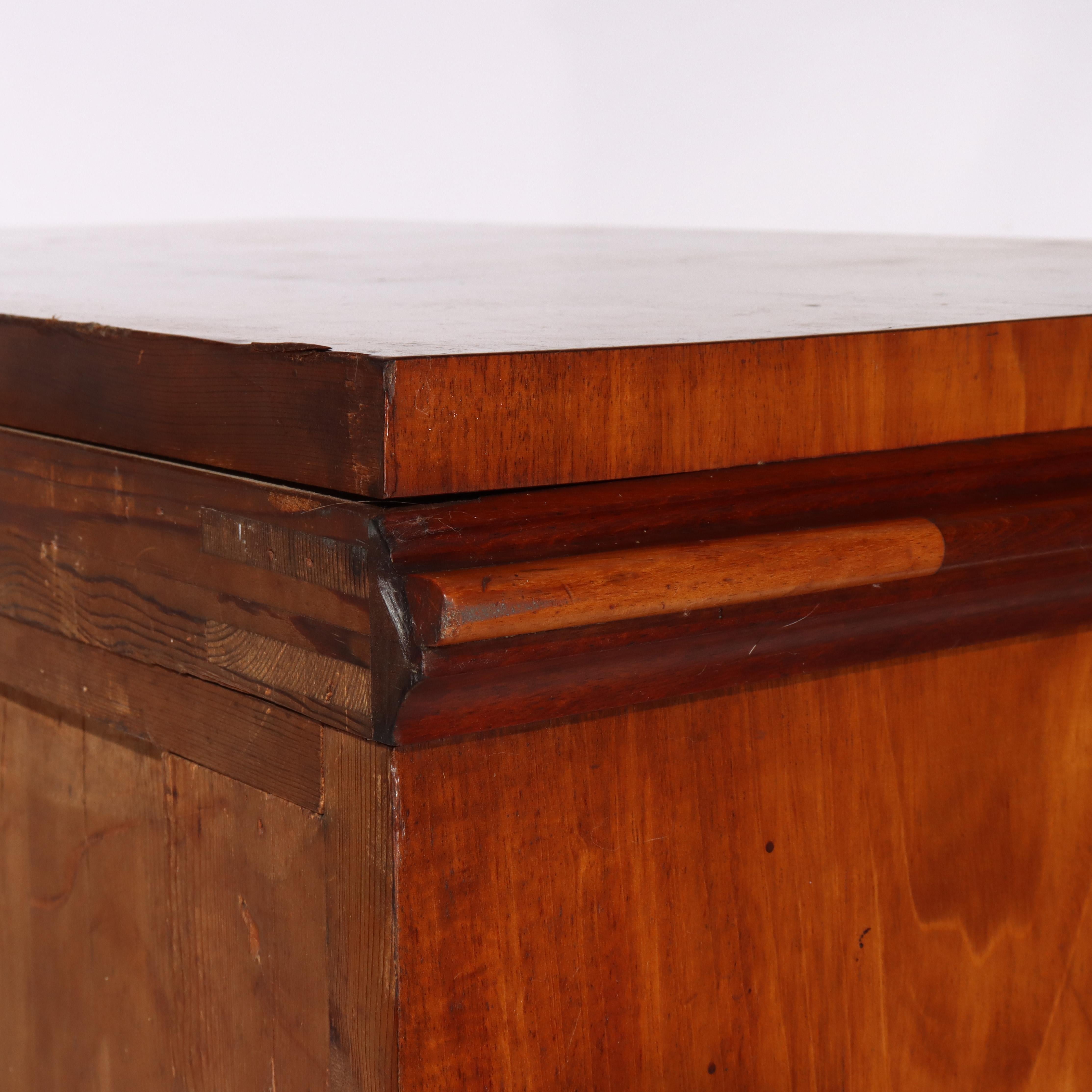 Ancien bureau Empire néoclassique en acajou à abattant C1840 en vente 12