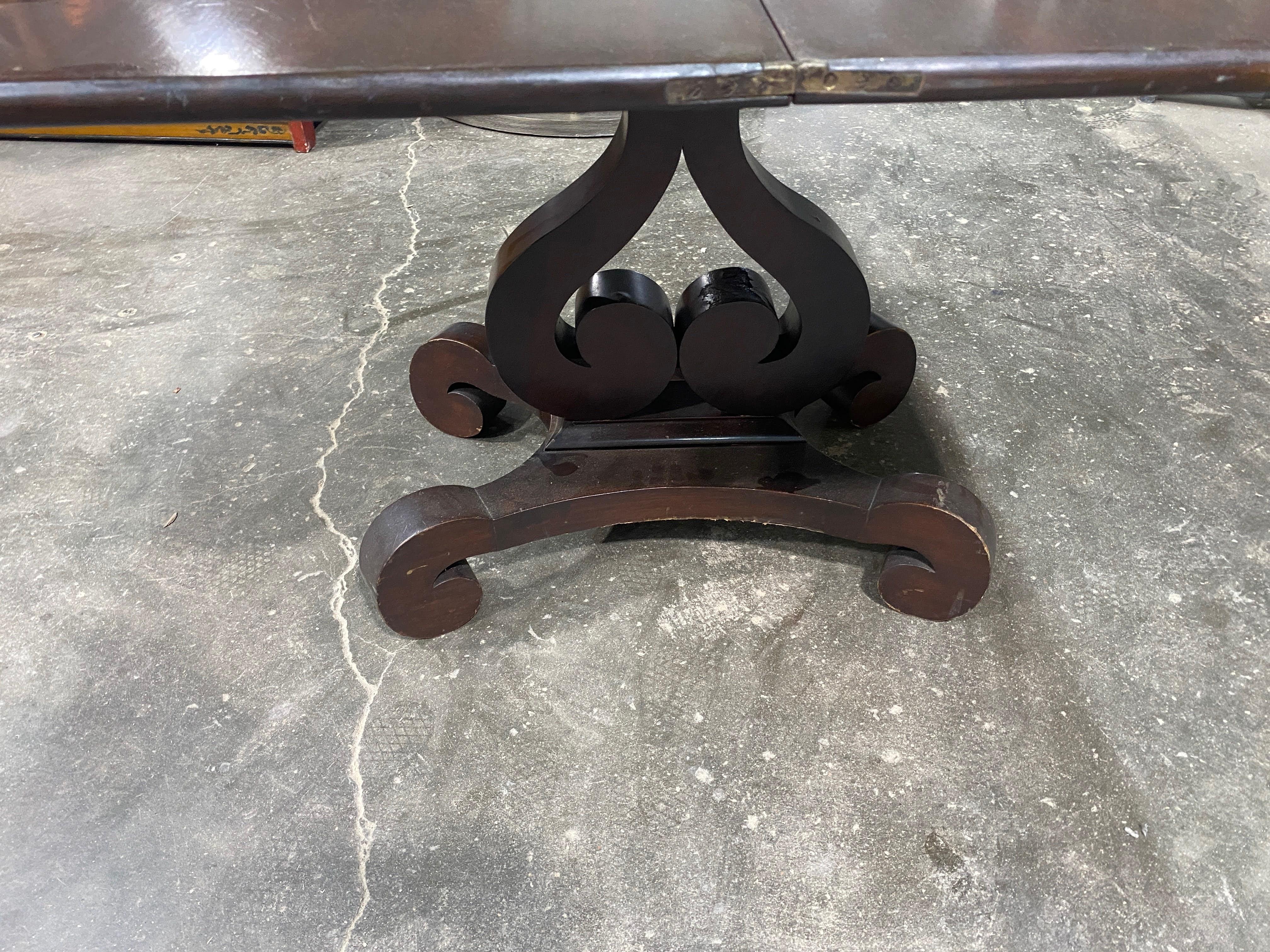 Antique American Empire Period Mahogany Games Table 5