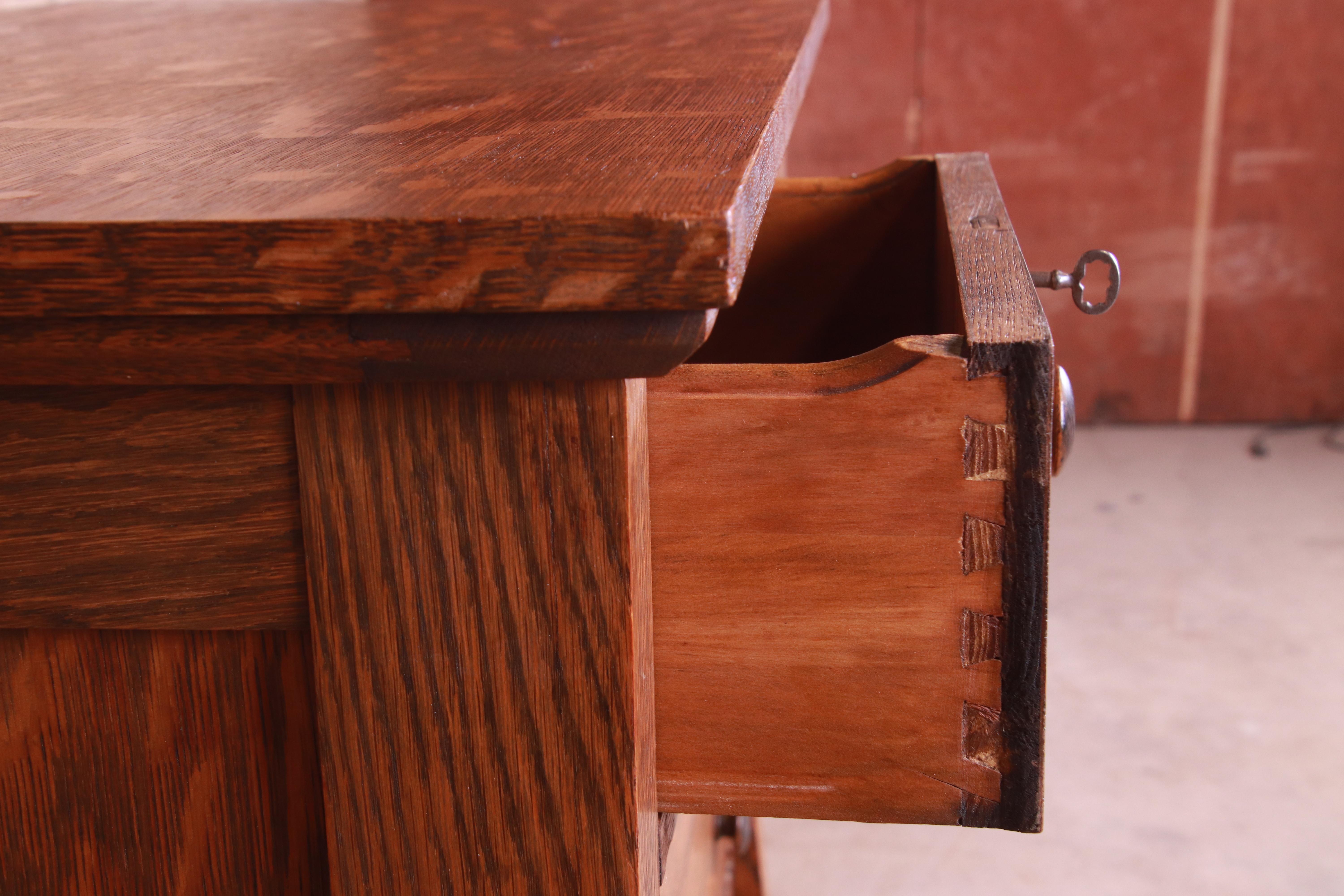 Antique American Empire Quarter Sawn Oak Highboy Dresser, circa 1900 3