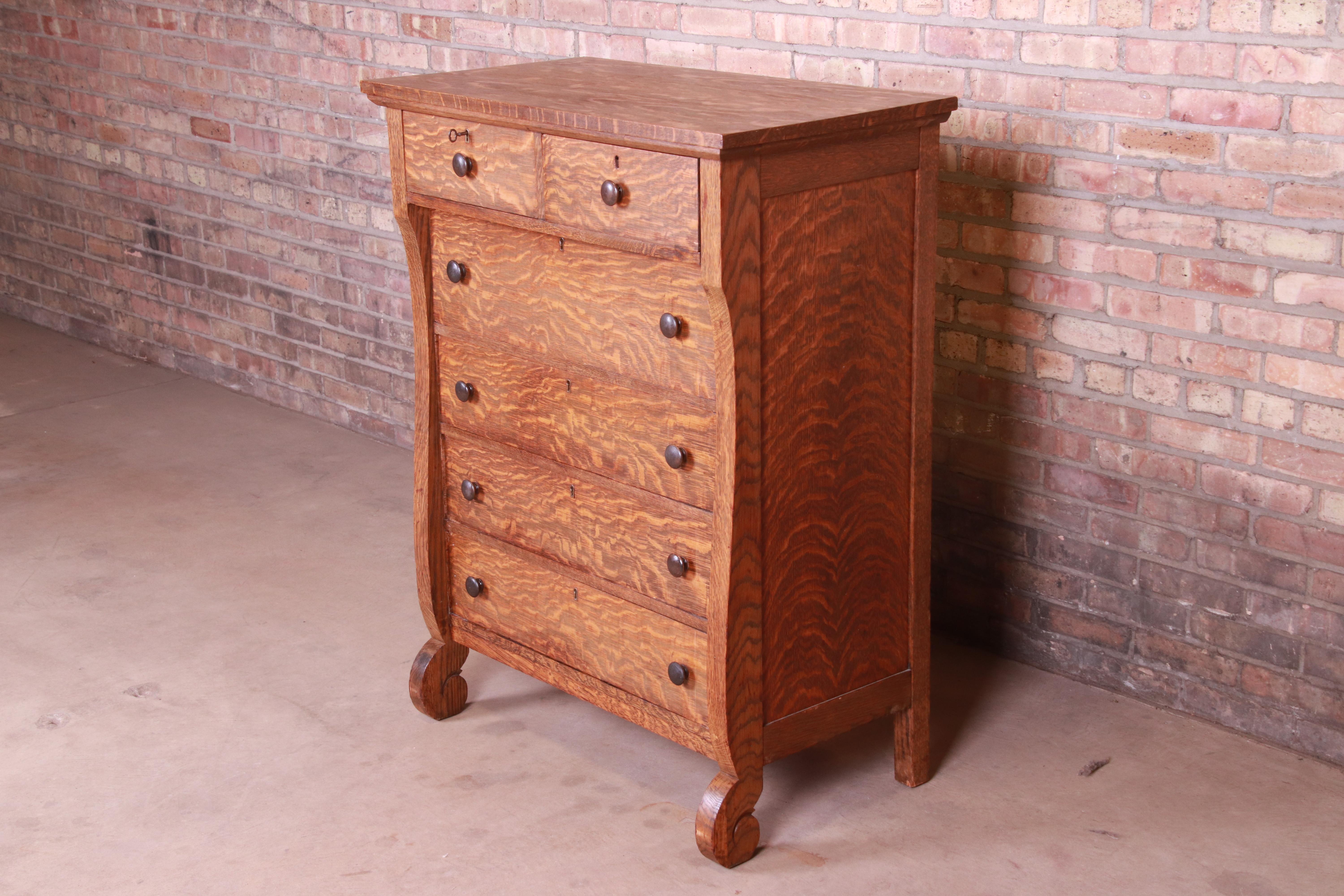 antique oak highboy dresser
