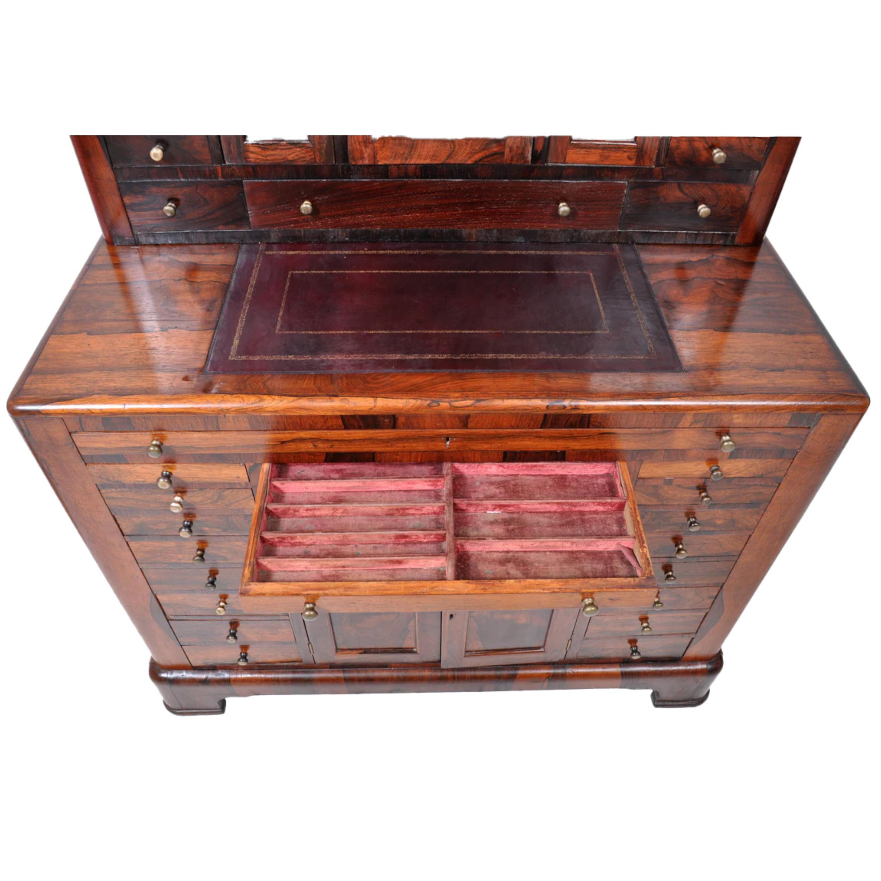 Antiguo Gabinete Dental / Médico de Palisandro Imperio Americano, circa 1820 en venta 4