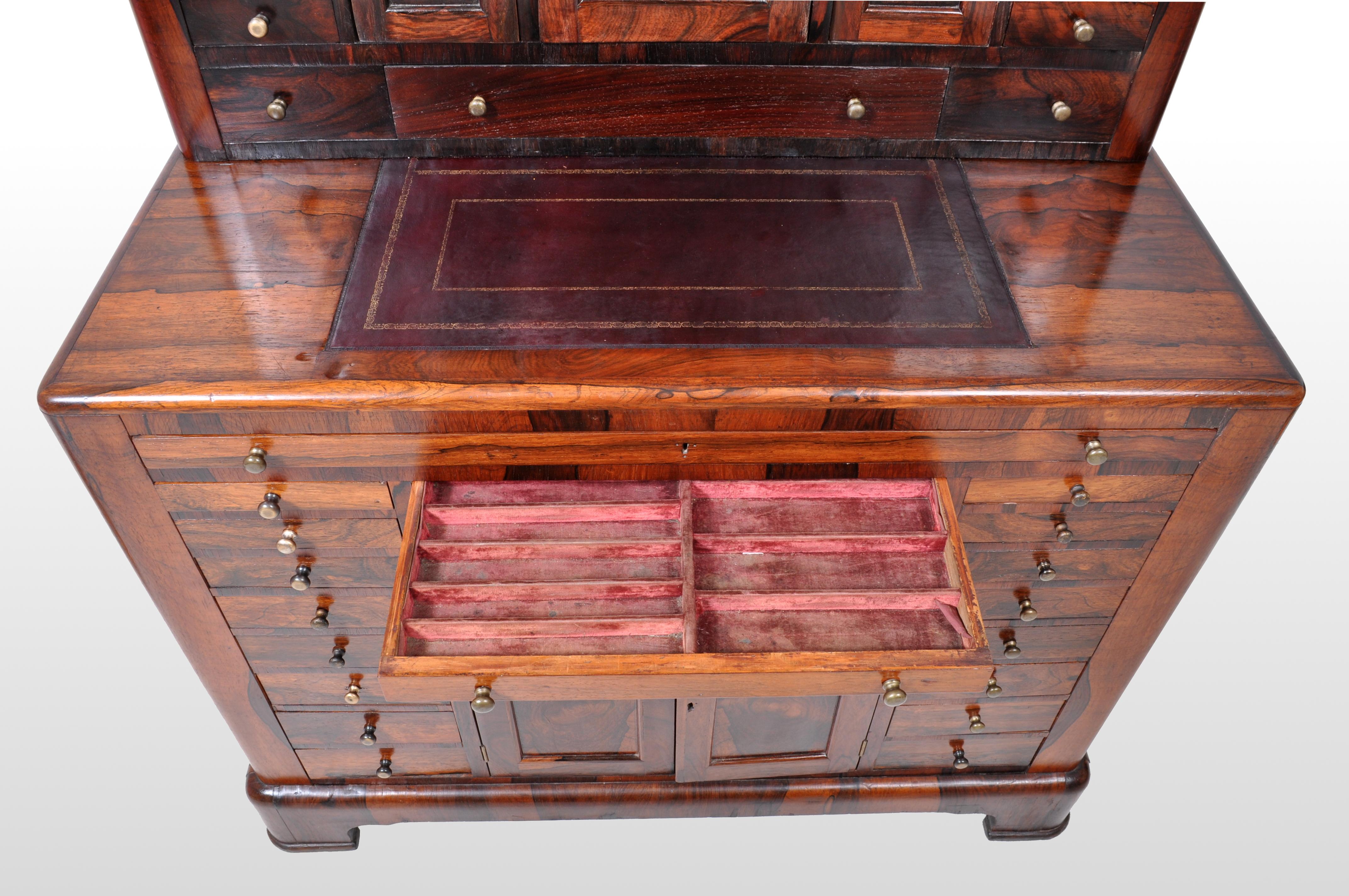 Cabinet dentaire / médical antique Empire américain en bois de rose:: vers 1820 en vente 6