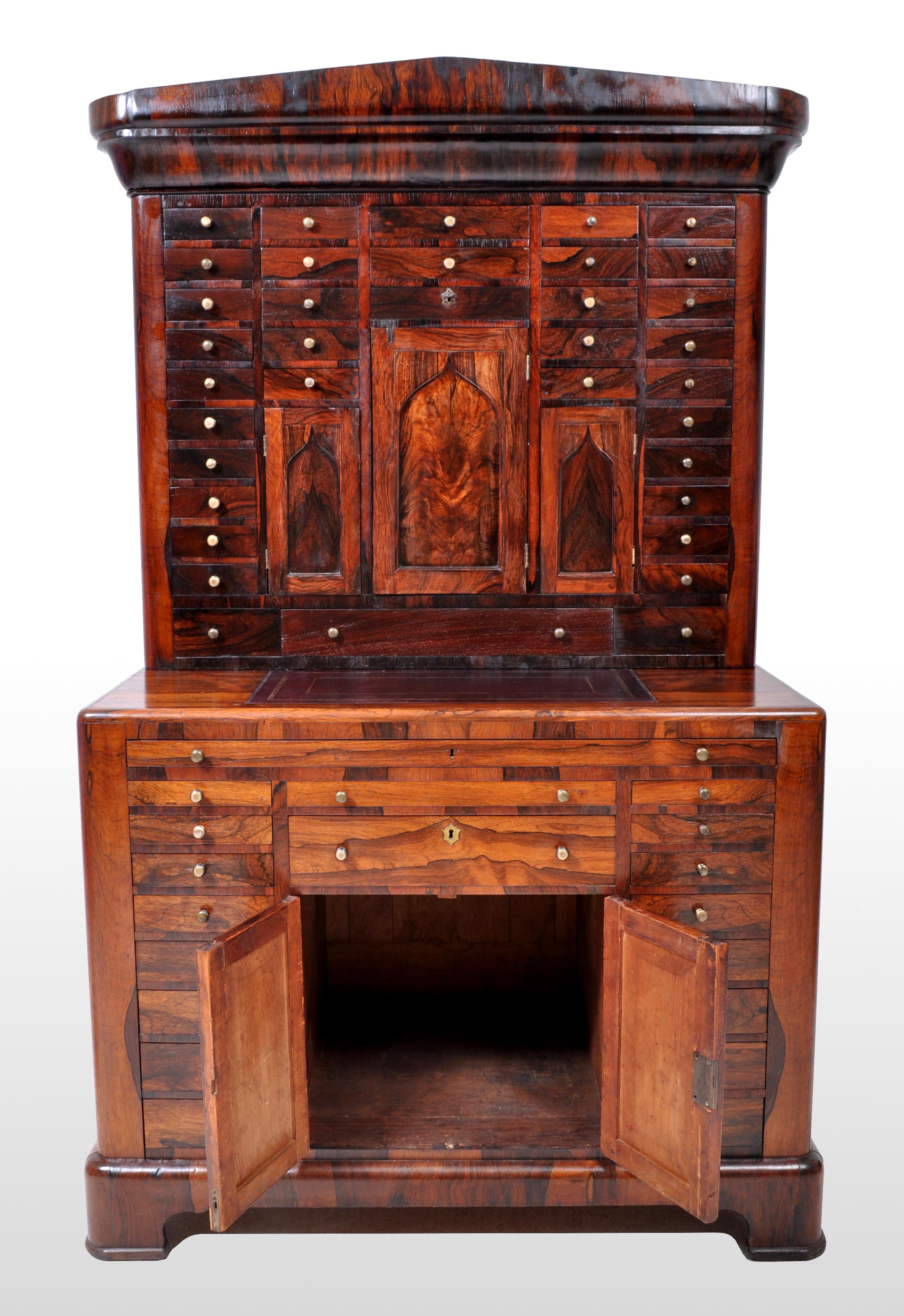 Cabinet dentaire / médical antique Empire américain en bois de rose:: vers 1820 en vente 7