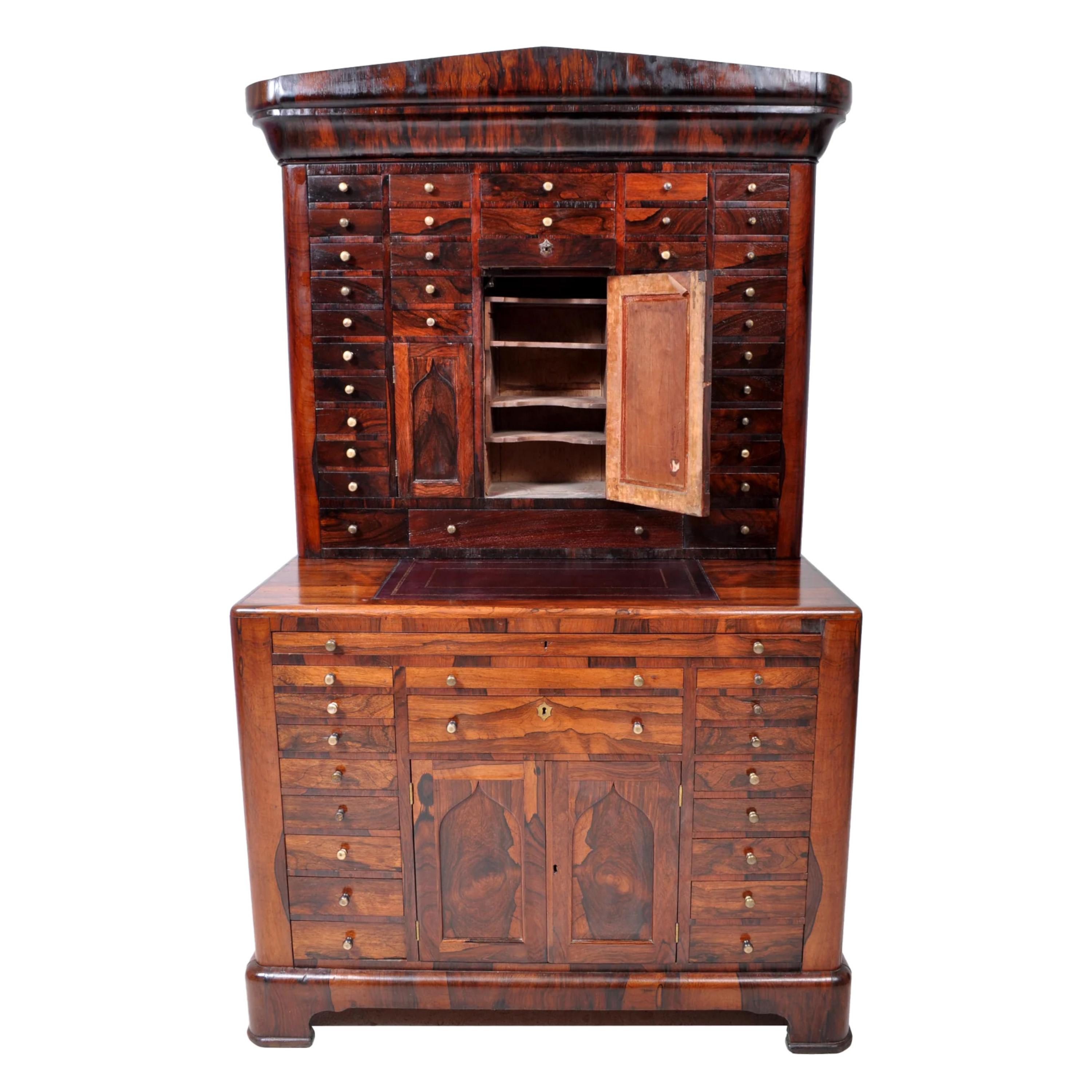 Antiguo Gabinete Dental / Médico de Palisandro Imperio Americano, circa 1820 imperio estadounidense en venta