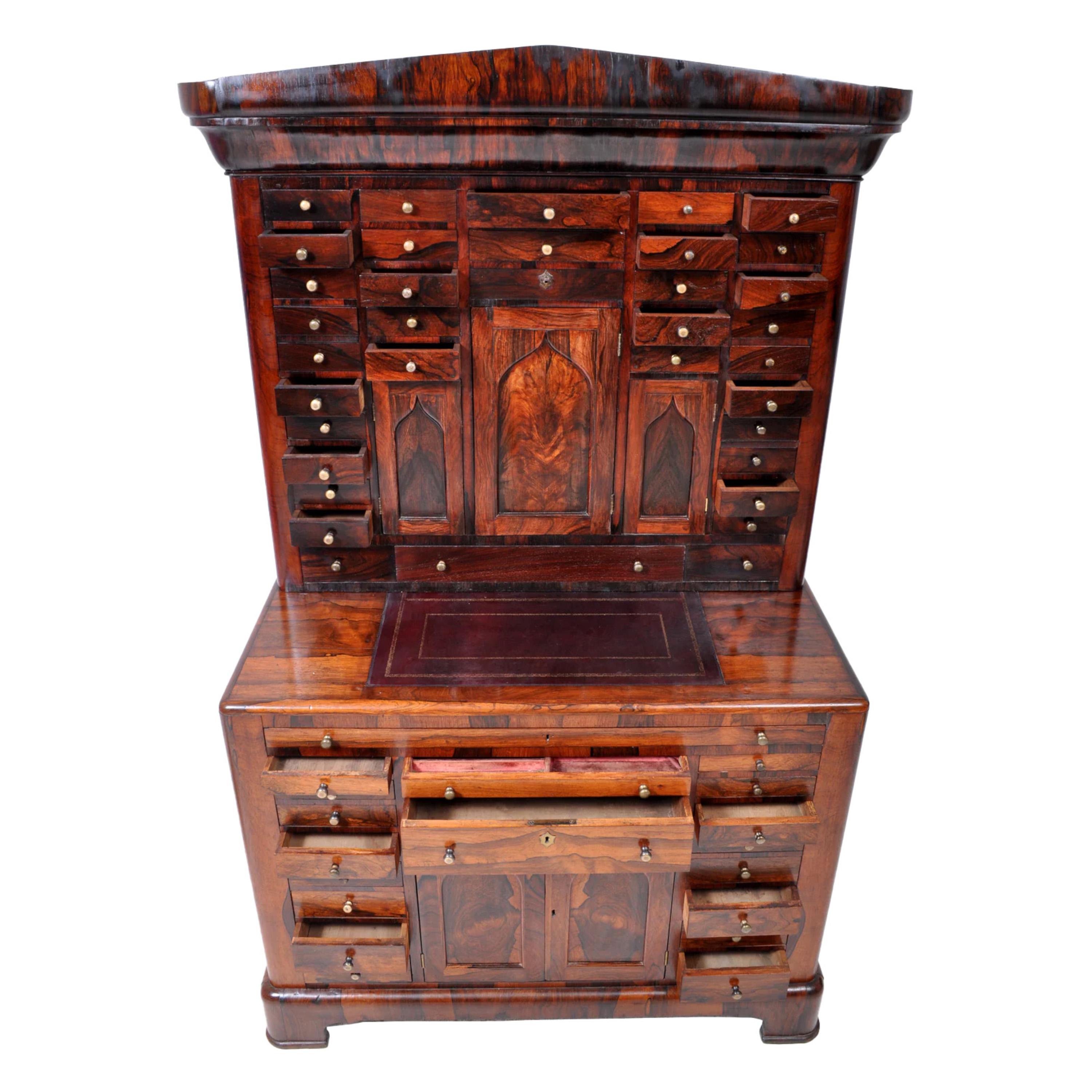 Antiguo Gabinete Dental / Médico de Palisandro Imperio Americano, circa 1820 Estadounidense en venta