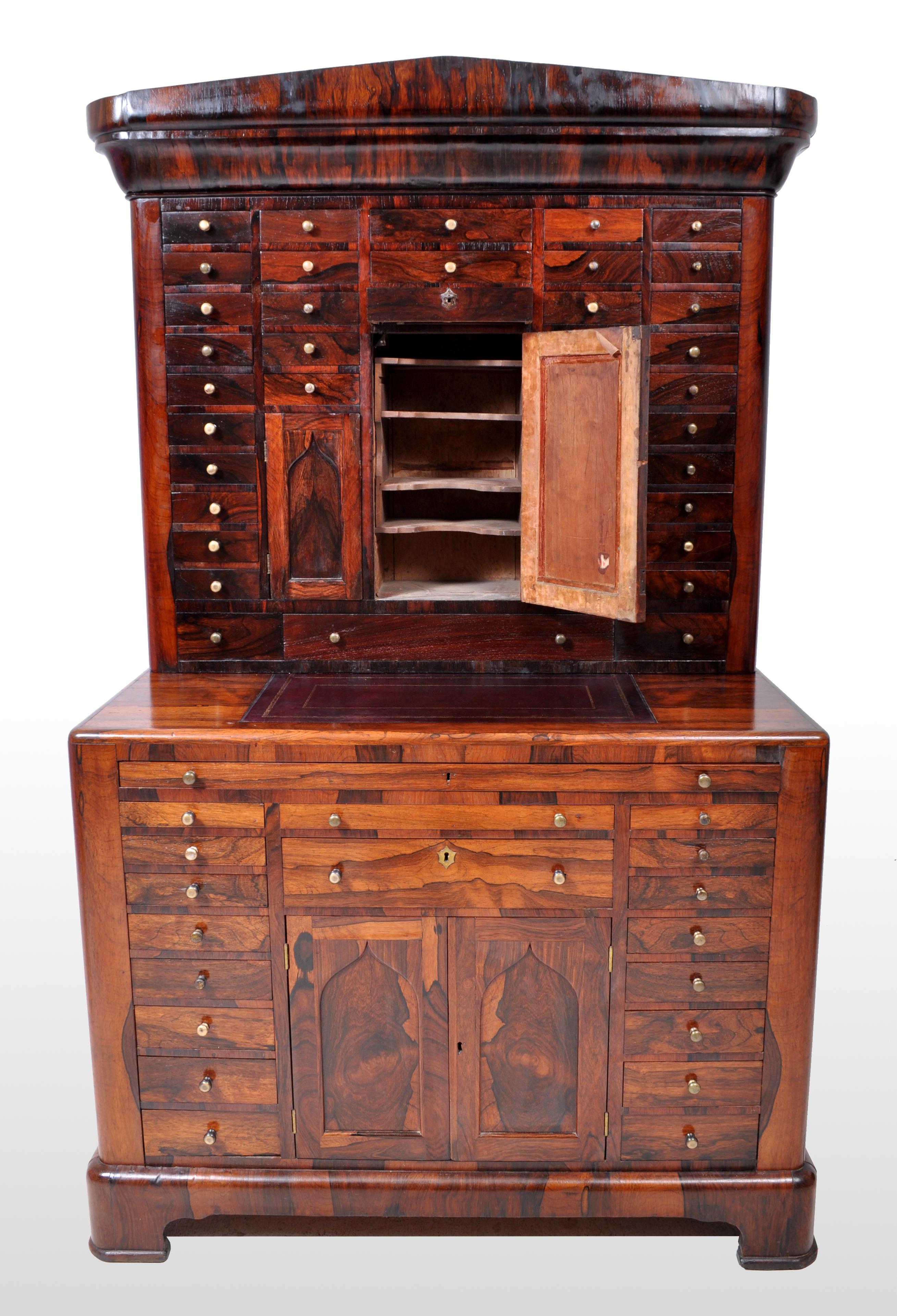 19th Century Antique American Empire Rosewood Dental / Medical Cabinet, circa 1820 For Sale