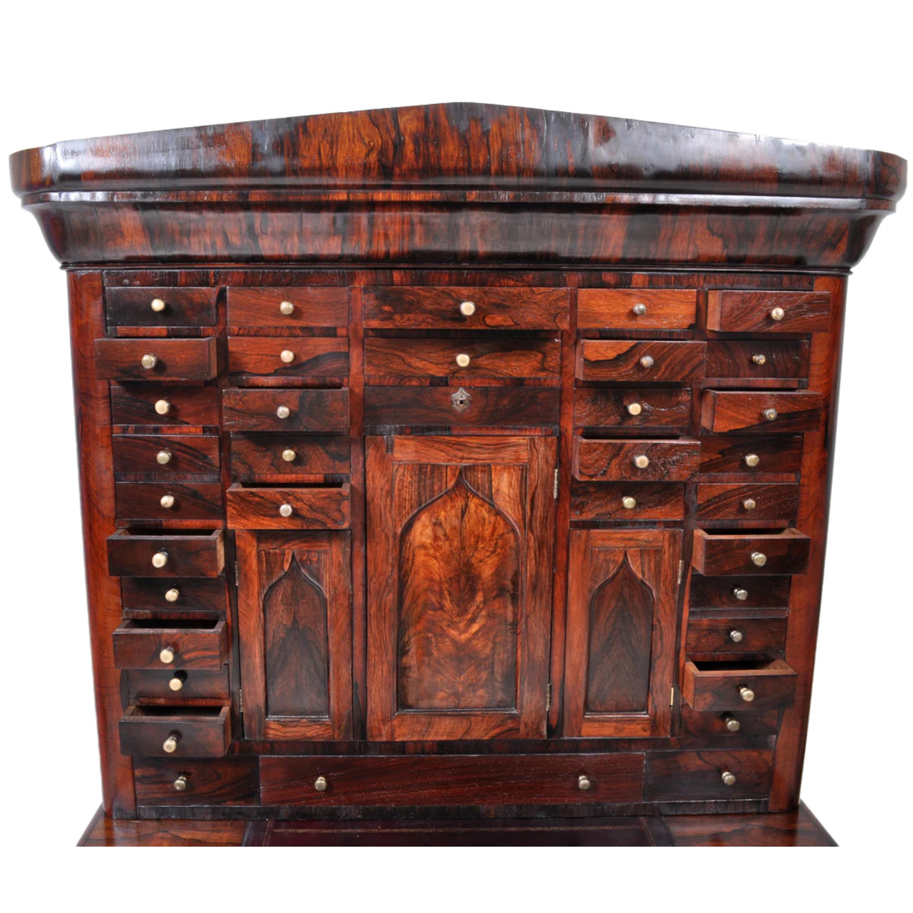 Antiguo Gabinete Dental / Médico de Palisandro Imperio Americano, circa 1820 Palo de rosa en venta