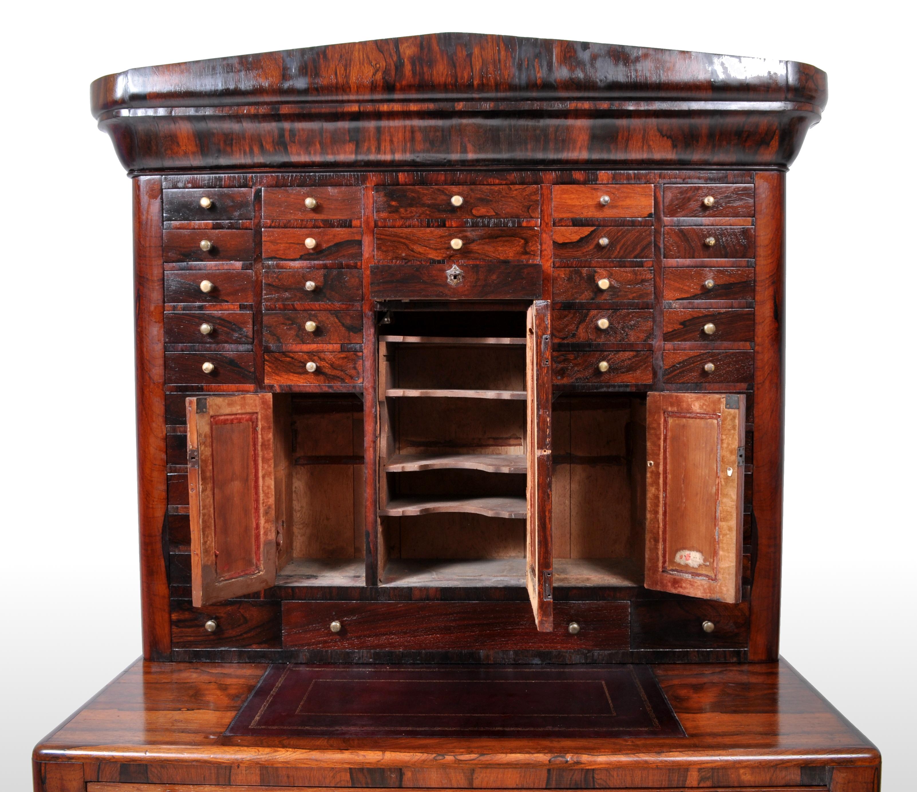 Cabinet dentaire / médical antique Empire américain en bois de rose:: vers 1820 en vente 2