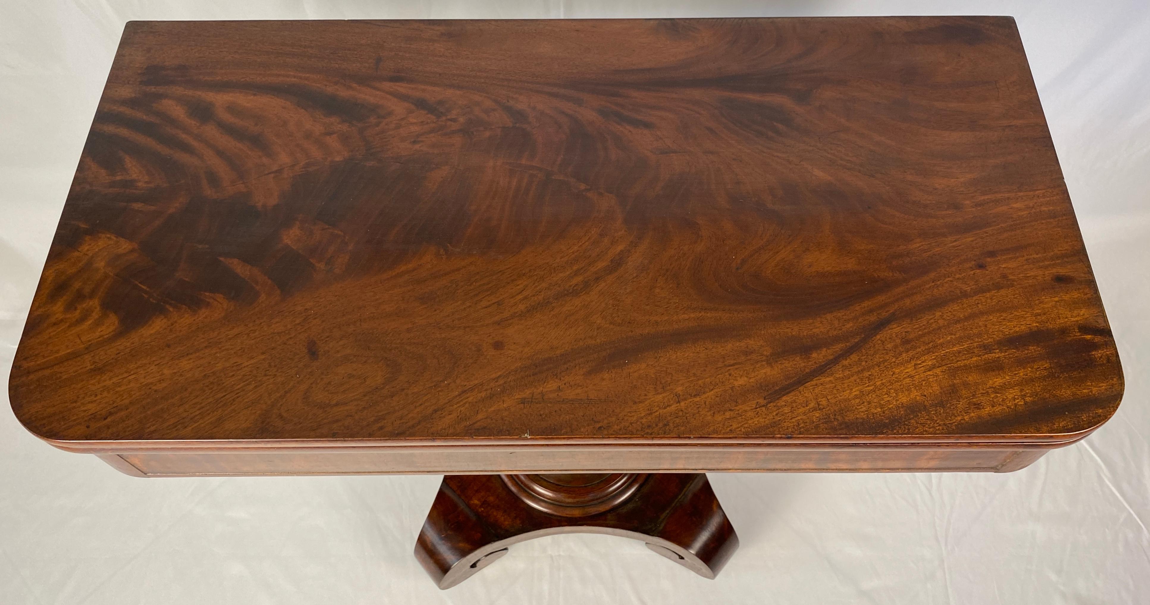 Antique American Empire Style Cuban Mahogany Game Table For Sale 3