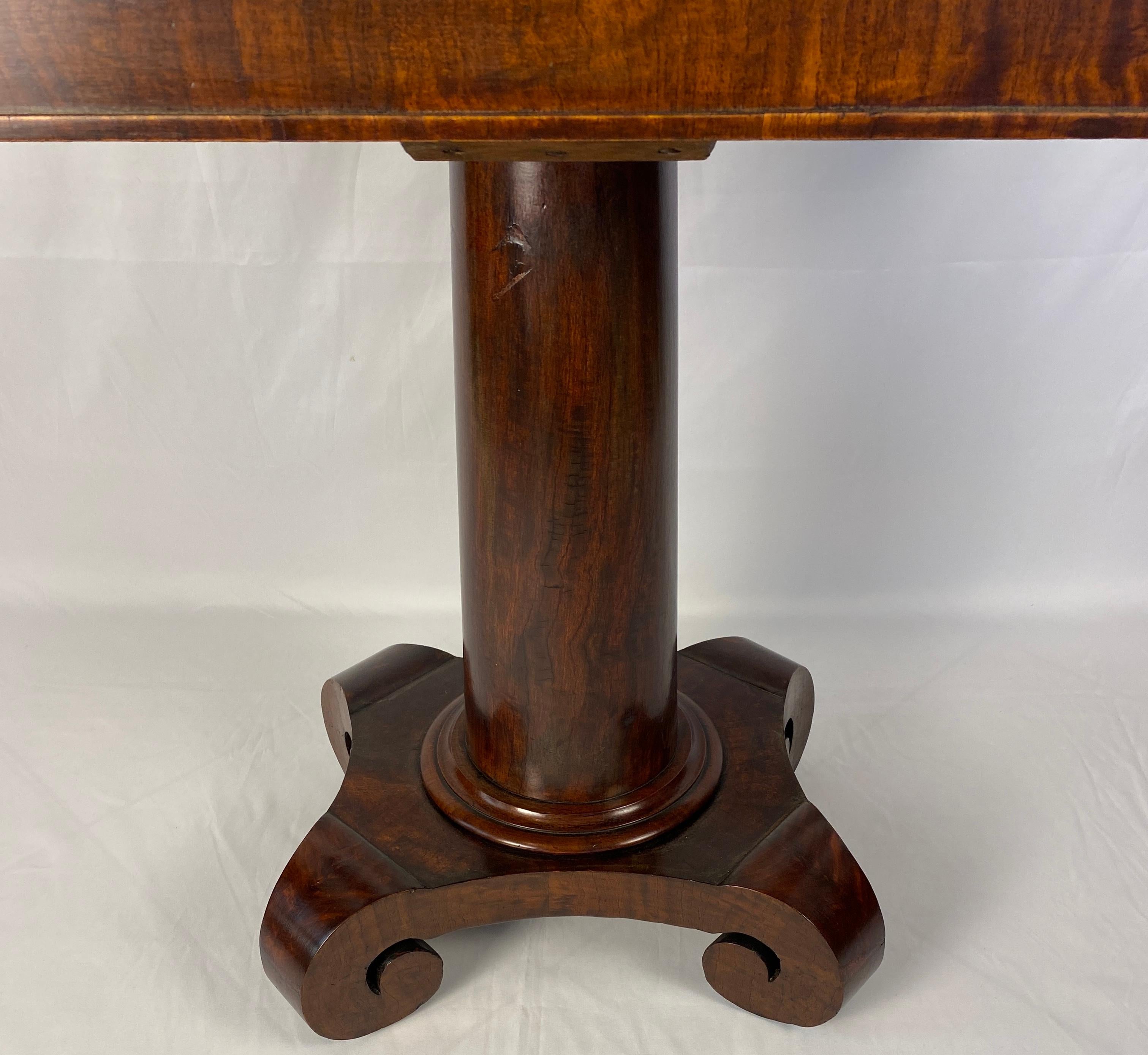Antique American Empire Style Cuban Mahogany Game Table For Sale 4