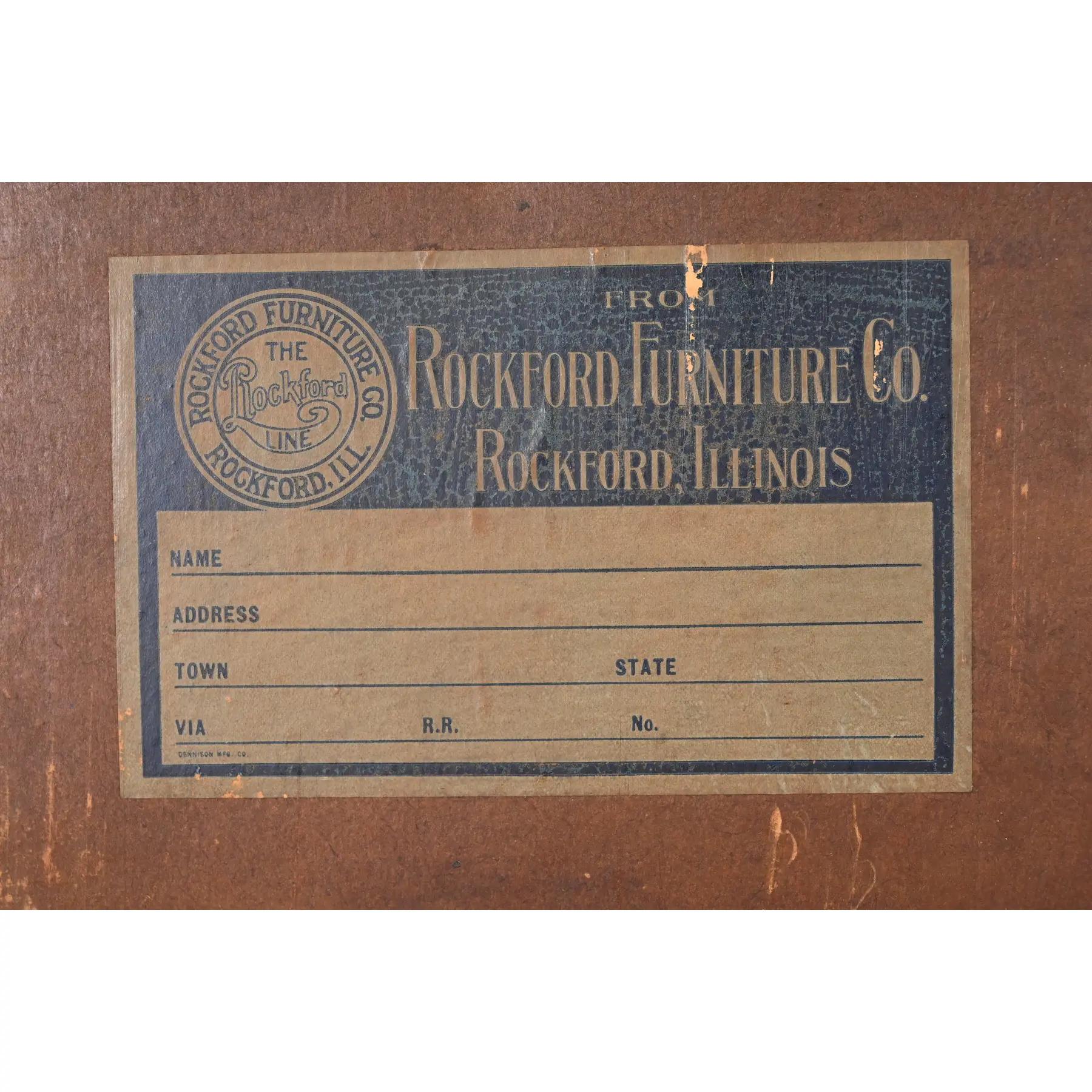 Antica libreria americana Empire Tiger Oak di Rockford Furniture, 1900 5