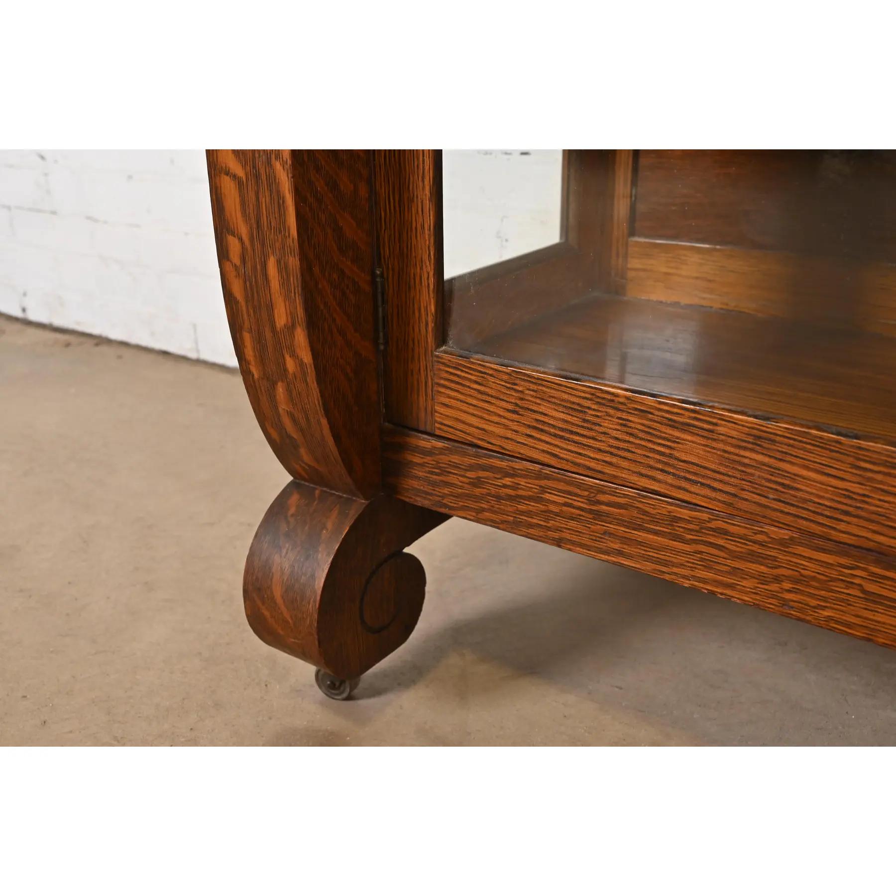 Antica libreria americana Empire Tiger Oak di Rockford Furniture, 1900 2