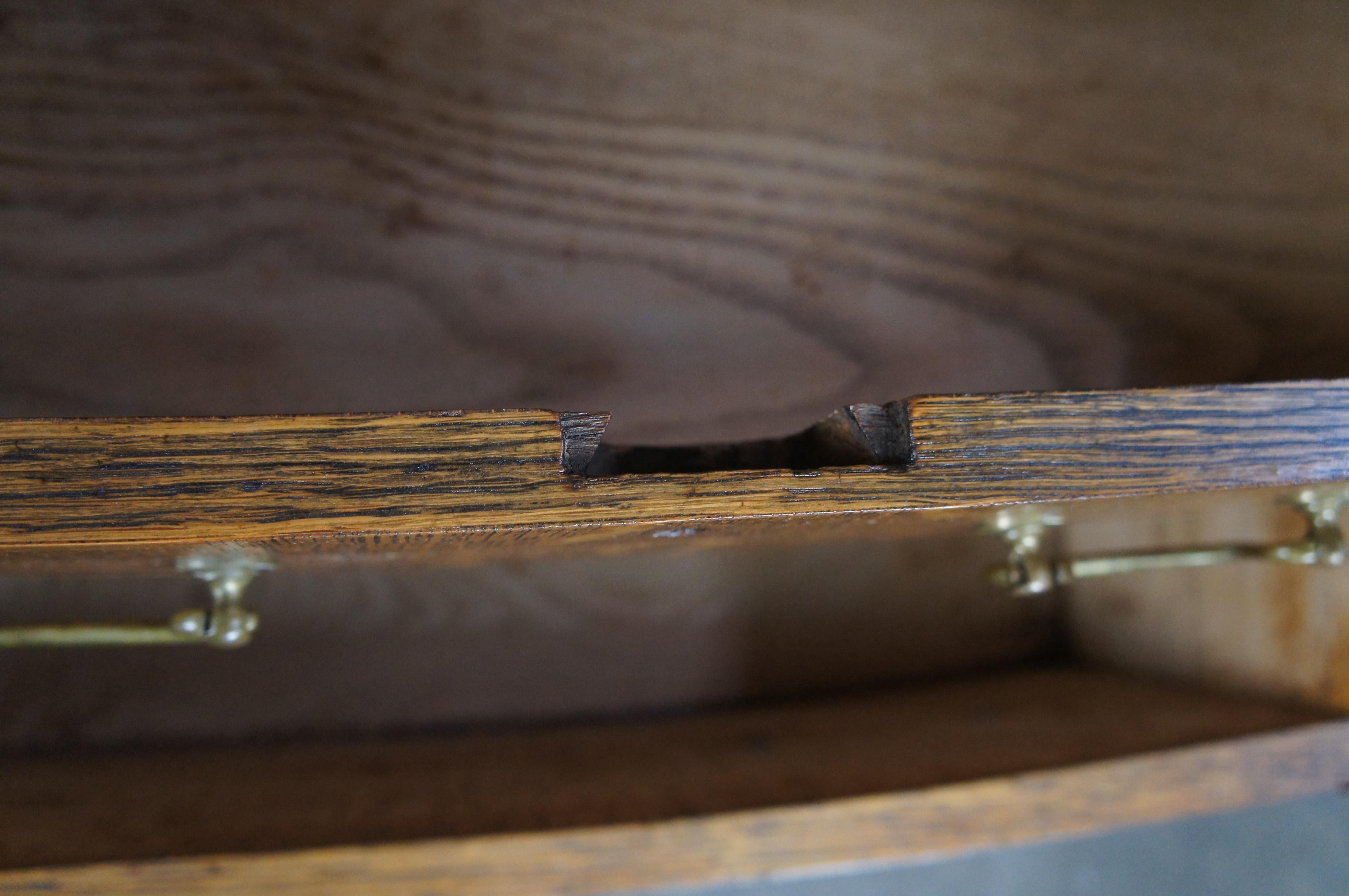 Antico Buffet Server Figurato in Oak Oak, stile Impero Vittoriano, credenza 48