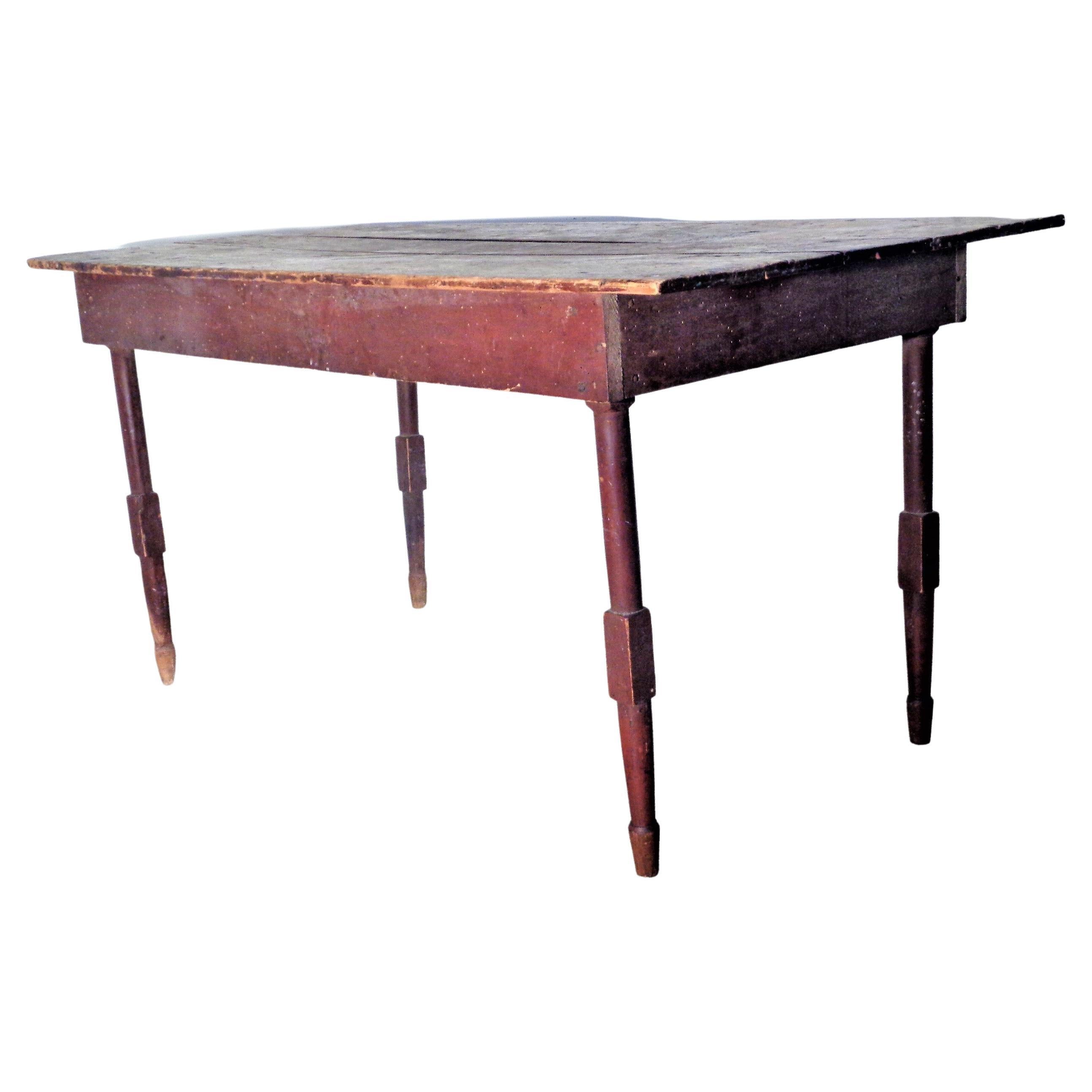 Hand-Crafted Antique American Farm Table, circa 1850-1860 For Sale