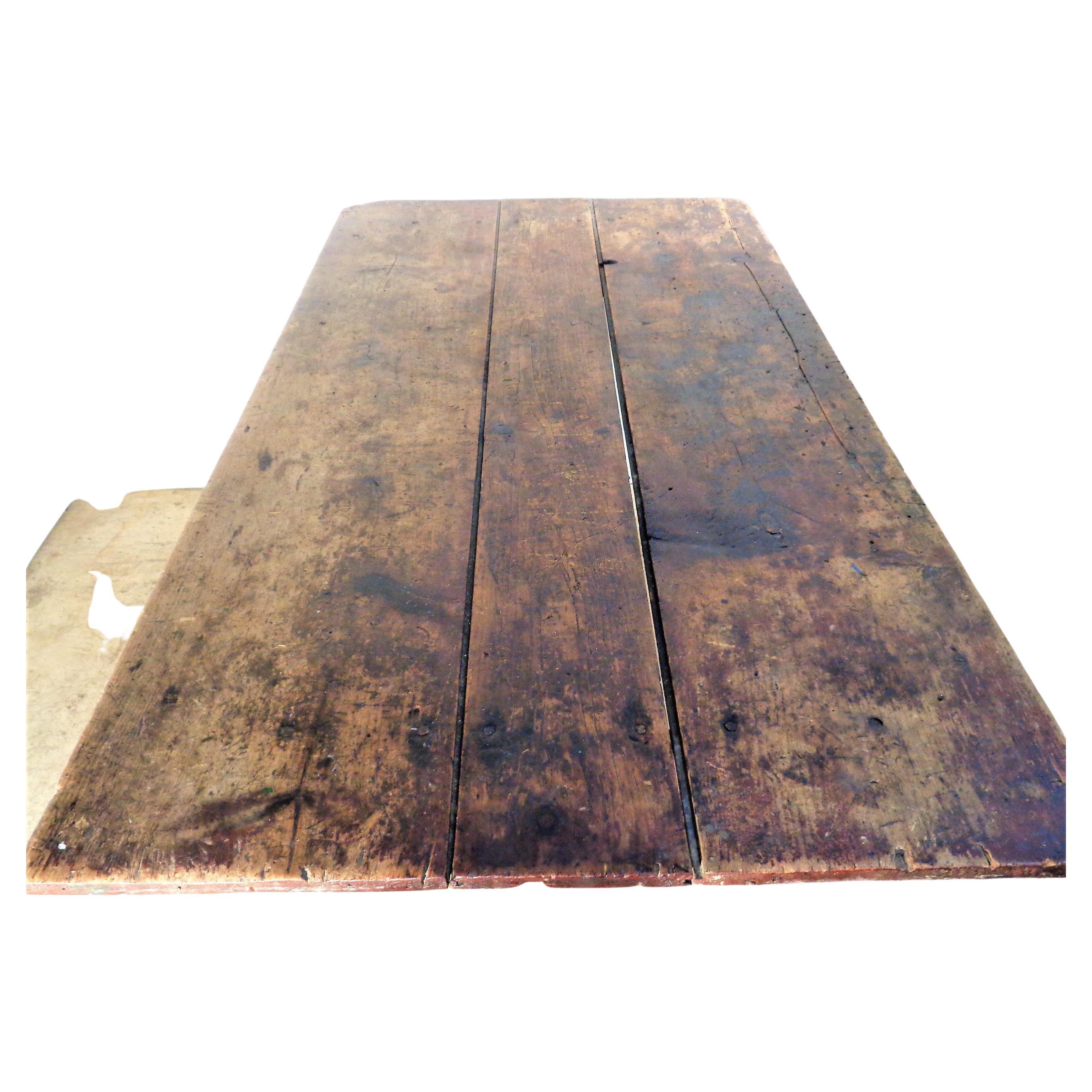 Wood Antique American Farm Table, circa 1850-1860 For Sale