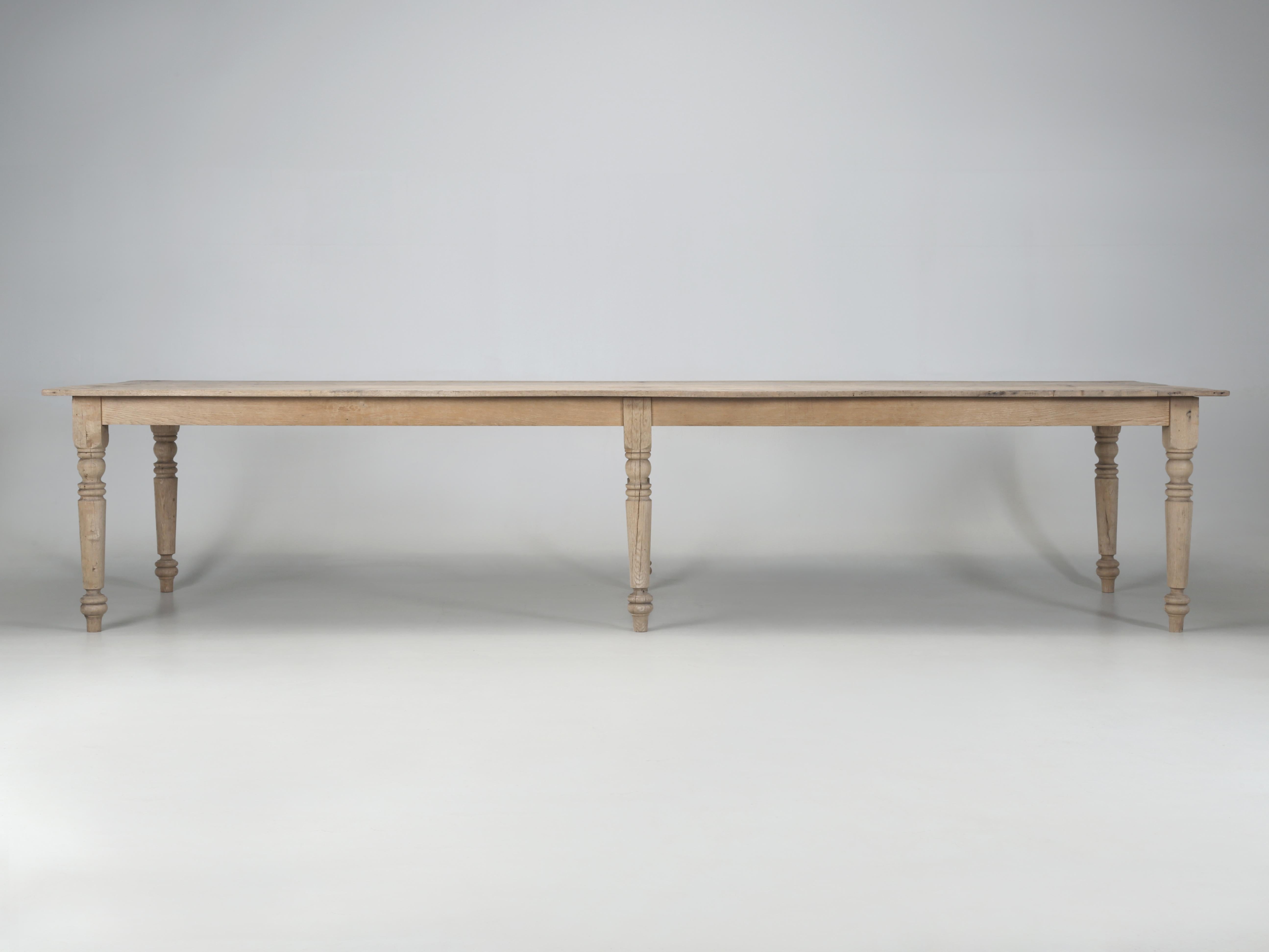 Antiker amerikanischer Bauernhaus- oder Erntetisch aus Eichenholz mit 14-Plus Original-Finish im Angebot 4