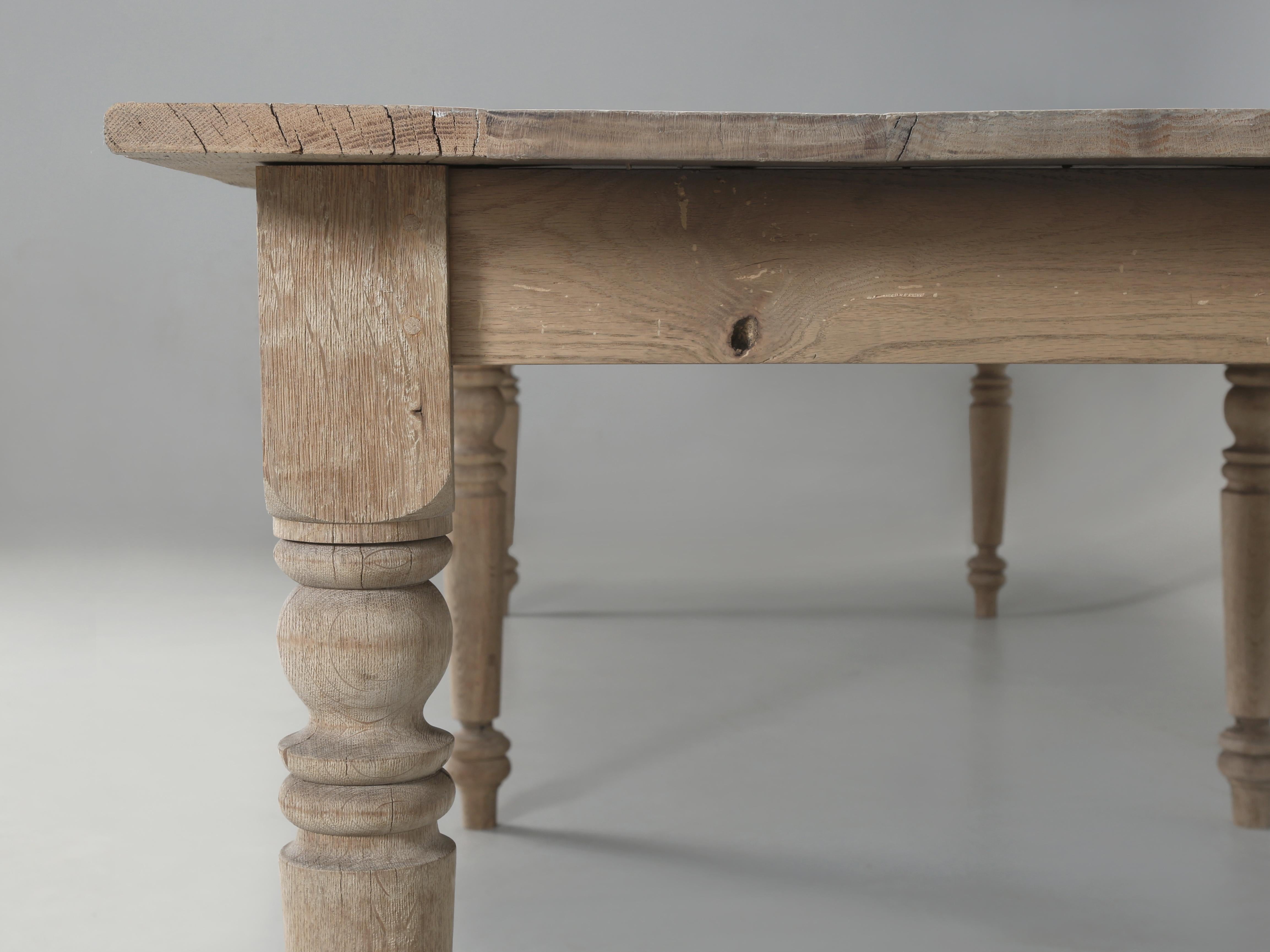 Antiker amerikanischer Bauernhaus- oder Erntetisch aus Eichenholz mit 14-Plus Original-Finish im Angebot 5